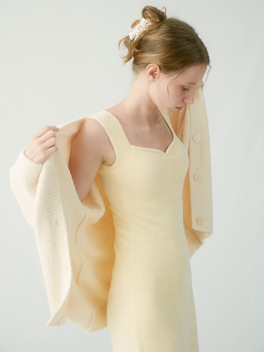 【スナイデル ホーム/SNIDEL HOME】の【Milcrea】カーディガン インテリア・キッズ・メンズ・レディースファッション・服の通販 founy(ファニー) 　ファッション　Fashion　レディースファッション　Fashion for Women　トップス・カットソー　Cut & Sew Tops　カーディガン・羽織り　Layered Style Cardigans　おすすめ　Recommended / Our Picks　イエロー　Yellow　カーディガン　Cardigan, Knitwear　ギフト プレゼント　Gift / Present　シンプル　Simple, Minimal　スマート　Smart, Elegant　タンク　Tank Top, Sleeveless Top　無地　Plain, Solid Color　YEL[032]|ID: prp329100004830577 ipo3291000000035163857