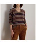 【ラルフローレン/RALPH LAUREN】のフェア アイル コットンリネン Vネック セーター 人気、トレンドファッション・服の通販 founy(ファニー) ファッション Fashion レディースファッション Fashion for Women トップス・カットソー Cut & Sew Tops Vネックトップス V-Neck Tops / V-Cut Neckline Shirts クラシック Classic, Timeless Style ショルダー Shoulder, Shoulder Strap セーター Sweater, Knitwear ドロップ Drop Shoulder, Dropped Style パターン Pattern, Design Print フィット Fit, Slim Fit リネン Linen, Linen Fabric リラックス Relax, Relaxed Fit 長袖 Long Sleeve, Full Sleeve thumbnail 230ブラウン|ID: prp329100004830586 ipo3291000000035163943