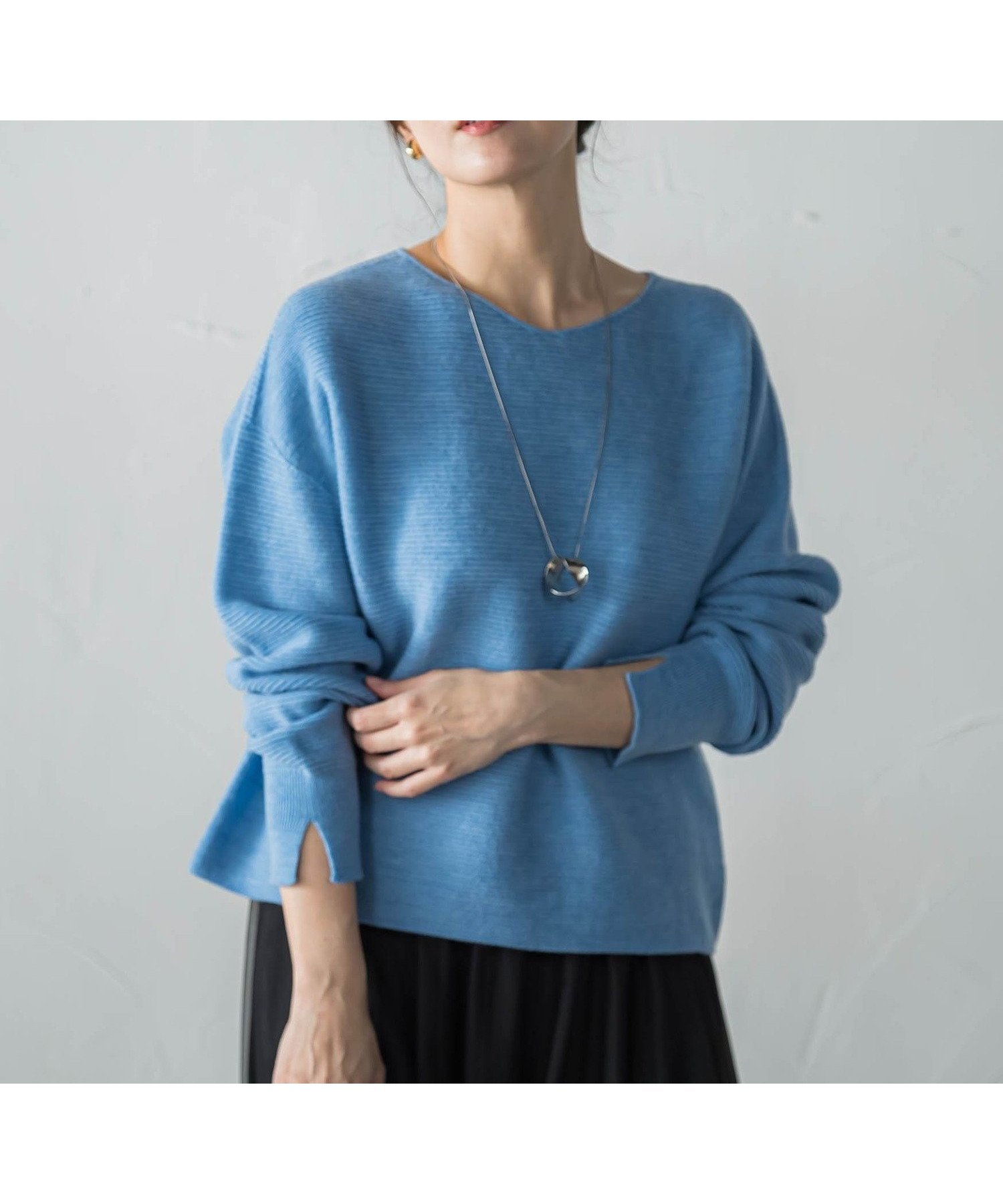 【ロートレ アモン/LAUTRE AMONT】のホールガーメントガーターニット≪WEB限定11号/洗える≫ インテリア・キッズ・メンズ・レディースファッション・服の通販 founy(ファニー) 　ファッション　Fashion　レディースファッション　Fashion for Women　トップス・カットソー　Cut & Sew Tops　ニット　Knit Tops & Sweaters　インナー　Innerwear　洗える　Machine Washable　秋　Autumn　コンパクト　Compact, Small Size　なめらか　Smooth, Silky Texture　バランス　Balance, Style Balance　ホールガーメント　WholeGarment, Seamless Knit　ボトム　Bottoms, Lower Wear　A/W・秋冬　Autumn/Winter　おすすめ　Recommended / Our Picks　エレガント 上品　Elegant　ビジネス 仕事 通勤　Business / Work / Commuting　2025年　2025　2025-2026秋冬・A/W　Autumn/Winter 2025–26 AW25–26　ブルー|ID: prp329100004830626 ipo3291000000035164506