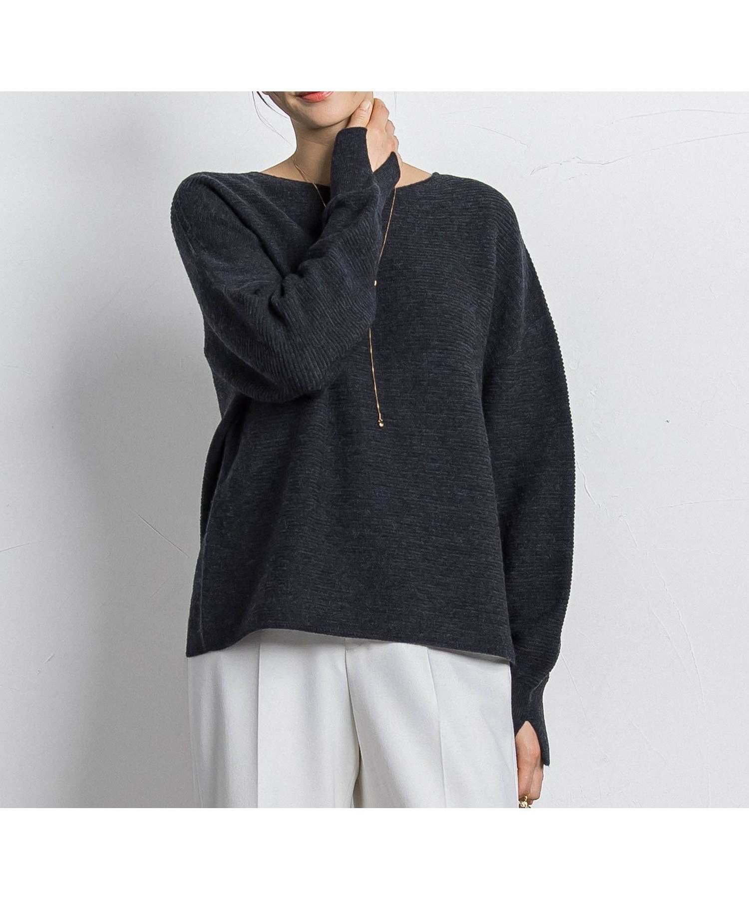 【ロートレ アモン/LAUTRE AMONT】のホールガーメントガーターニット≪WEB限定11号/洗える≫ インテリア・キッズ・メンズ・レディースファッション・服の通販 founy(ファニー) 　ファッション　Fashion　レディースファッション　Fashion for Women　トップス・カットソー　Cut & Sew Tops　ニット　Knit Tops & Sweaters　インナー　Innerwear　洗える　Machine Washable　秋　Autumn　コンパクト　Compact, Small Size　なめらか　Smooth, Silky Texture　バランス　Balance, Style Balance　ホールガーメント　WholeGarment, Seamless Knit　ボトム　Bottoms, Lower Wear　A/W・秋冬　Autumn/Winter　おすすめ　Recommended / Our Picks　エレガント 上品　Elegant　ビジネス 仕事 通勤　Business / Work / Commuting　2025年　2025　2025-2026秋冬・A/W　Autumn/Winter 2025–26 AW25–26　チャコールグレー|ID: prp329100004830626 ipo3291000000035164513