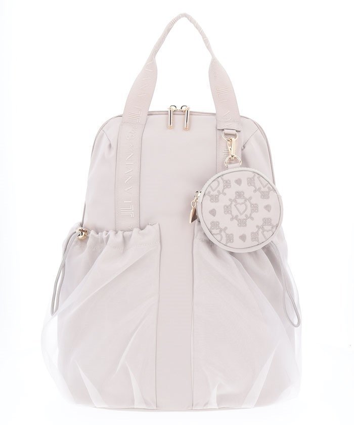 【クイーポ/KUIPO】のエテル リュック インテリア・キッズ・メンズ・レディースファッション・服の通販 founy(ファニー) 　ファッション　Fashion　レディースファッション　Fashion for Women　エレガント 上品　Elegant　ショルダー　Shoulder, Shoulder Strap　スポーティ　Sporty, Casual Athletic　チュール　Tulip, Tulip Motif　ポーチ　Pouch, Small Case　リュック　Backpack, Rucksack　今季　This Season, Current Season　グレージュ|ID: prp329100004830630 ipo3291000000035164545