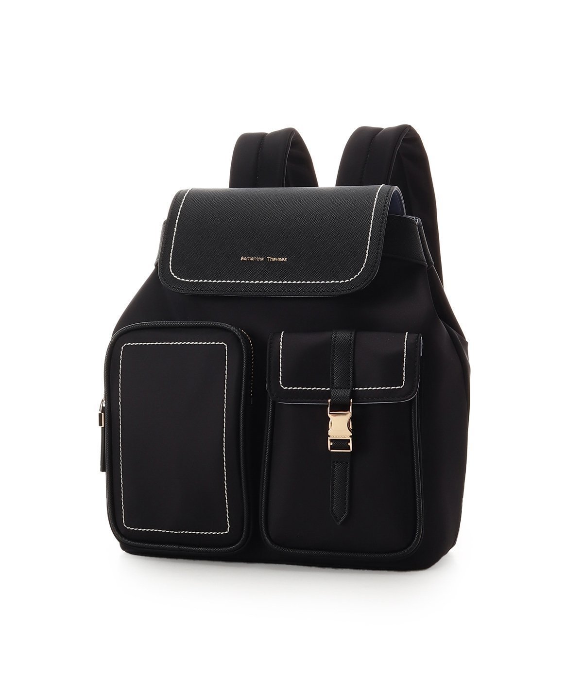 【サマンサタバサ/SamanTha Thavasa】のナイロン*合皮 リュック 人気、トレンドファッション・服の通販 founy(ファニー) 　ファッション　Fashion　レディースファッション　Fashion for Women　おすすめ　Recommended / Our Picks　スクエア　Square, Square Shape　スマホ　Smartphone, Mobile Device　フォルム　Silhouette, Form　ポケット　Pocket, Pocket Detail　リュック　Backpack, Rucksack　財布　Wallet, Purse　 other-1|ID: prp329100004830631 ipo3291000000035164548