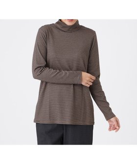 【エヴェックス バイ クリツィア/EVEX by KRIZIA】の【ウォッシャブル】ハーフミラノリブボーダーハイネックプルオーバー 人気、トレンドファッション・服の通販 founy(ファニー) ファッション Fashion レディースファッション Fashion for Women トップス・カットソー Cut & Sew Tops カジュアルプルオーバー・ニットトップス Pullovers & Knit Tops / Casual Pullovers インナー Innerwear ウォッシャブル Machine Washable ストレッチ Stretch, Stretchy Fabric ボーダー Border, Stripe A/W・秋冬 Autumn/Winter 防寒 Cold Protection, Winter-Ready |ID:prp329100004830639