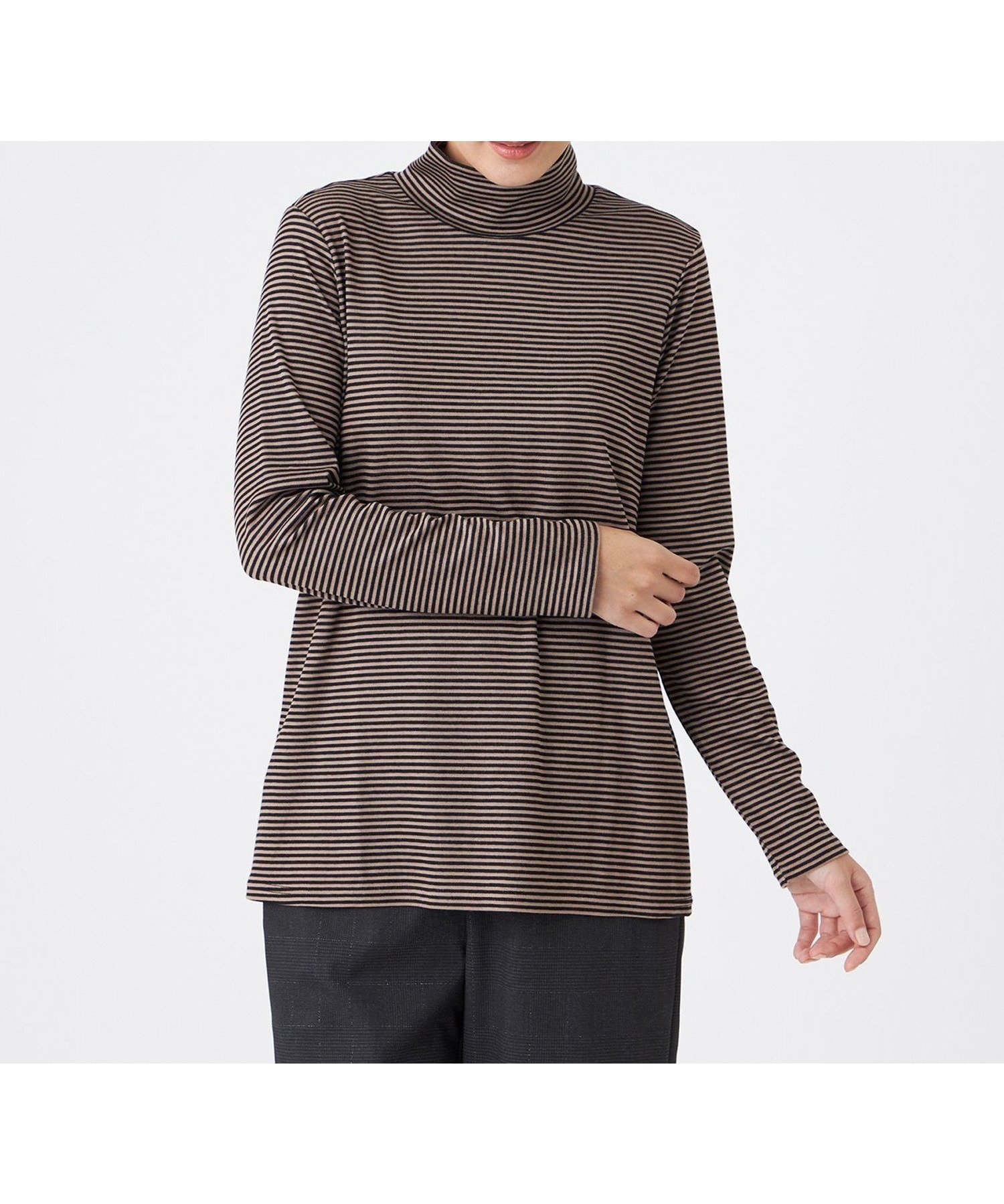 【エヴェックス バイ クリツィア/EVEX by KRIZIA】の【ウォッシャブル】ハーフミラノリブボーダーハイネックプルオーバー 人気、トレンドファッション・服の通販 founy(ファニー) 　ファッション　Fashion　レディースファッション　Fashion for Women　トップス・カットソー　Cut & Sew Tops　カジュアルプルオーバー・ニットトップス　Pullovers & Knit Tops / Casual Pullovers　インナー　Innerwear　ウォッシャブル　Machine Washable　ストレッチ　Stretch, Stretchy Fabric　ボーダー　Border, Stripe　A/W・秋冬　Autumn/Winter　防寒　Cold Protection, Winter-Ready　 other-1|ID: prp329100004830639 ipo3291000000035164630