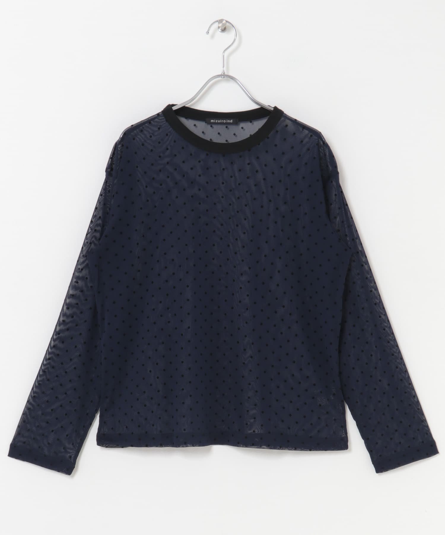 【アーバンリサーチ ドアーズ/URBAN RESEARCH DOORS】のmizuiro ind mesh dots crew neck pullover インテリア・キッズ・メンズ・レディースファッション・服の通販 founy(ファニー) 　ファッション　Fashion　レディースファッション　Fashion for Women　トップス・カットソー　Cut & Sew Tops　カジュアルプルオーバー・ニットトップス　Pullovers & Knit Tops / Casual Pullovers　2025年　2025　2025-2026秋冬・A/W　Autumn/Winter 2025–26 AW25–26　冬　Winter / This Winter　アクセサリー　Fashion Accessories　シンプル　Simple, Minimal　A/W・秋冬　Autumn/Winter　navy|ID: prp329100004830643 ipo3291000000035164673