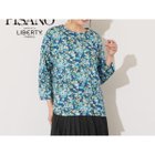 【ピサーノ/PISANO】の【手洗いOK・綿100%・リバティコラボ】フラワープリントラウンドヘムカットソー 人気、トレンドファッション・服の通販 founy(ファニー) ファッション Fashion レディースファッション Fashion for Women トップス・カットソー Cut & Sew Tops カットソー・ベーシックTシャツ Cut-and-Sewn Tops / Stretch Tees & Basics 花柄・フラワープリント・モチーフ Floral Prints & Motifs / Flower Pattern Tops インナー Innerwear カットソー Cut and Sewn Top シンプル Simple, Minimal ジャケット Jacket, Outerwear ドロップ Drop Shoulder, Dropped Style プリント Print, Printed Pattern ミックス Mix, Mixed Style リラックス Relax, Relaxed Fit エレガント 上品 Elegant thumbnail ブルー|ID: prp329100004830644 ipo3291000000035164689