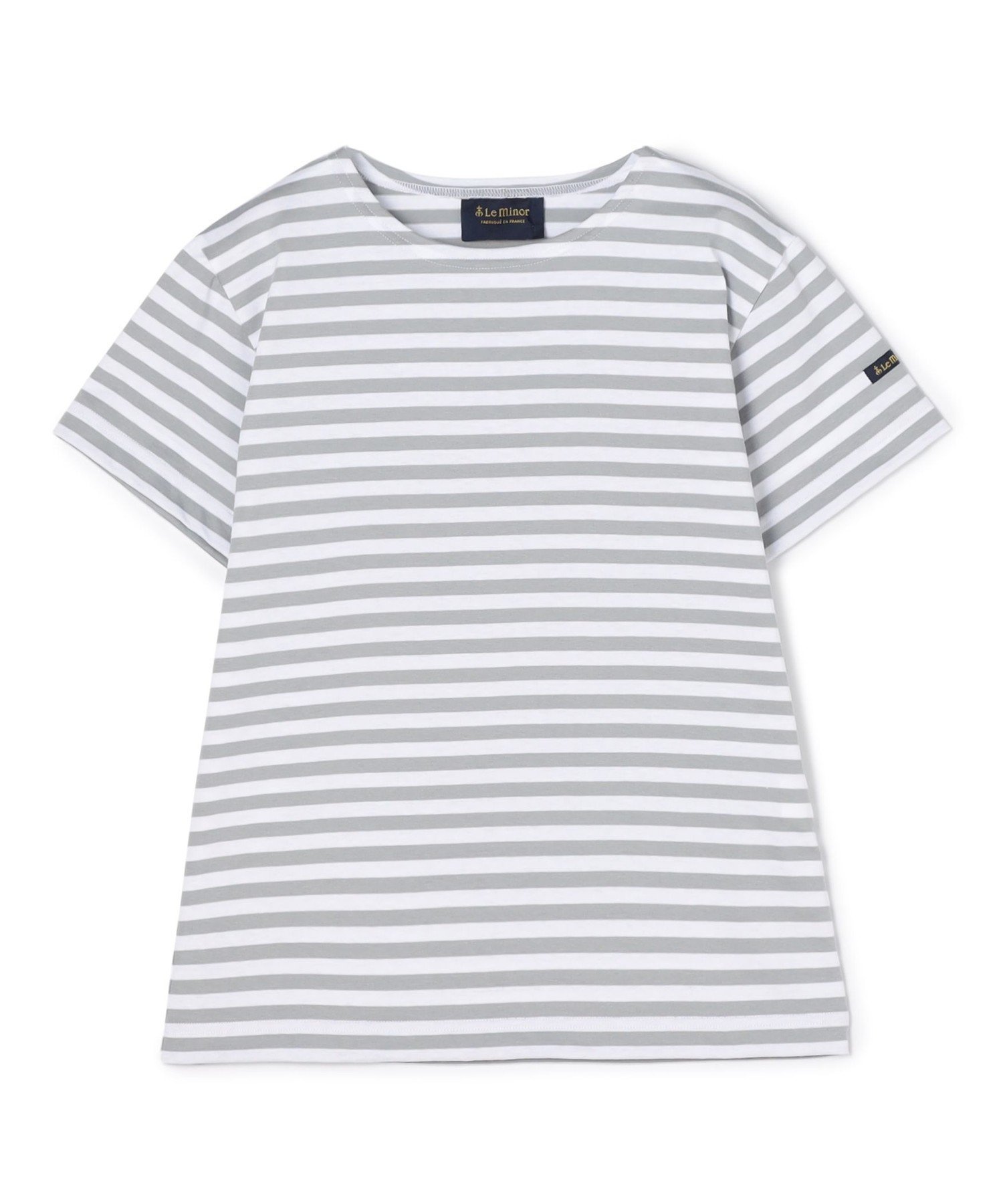【トゥモローランド/TOMORROWLAND】のLeminor ハーフスリーブボーダーカットソー インテリア・キッズ・メンズ・レディースファッション・服の通販 founy(ファニー) 　ファッション　Fashion　レディースファッション　Fashion for Women　トップス・カットソー　Cut & Sew Tops　カットソー・ベーシックTシャツ　Cut-and-Sewn Tops / Stretch Tees & Basics　フランス　France, French　ベーシック　Basic, Essential　ボーダー　Border, Stripe　別注　Limited Edition, Custom Order　14 グレー系|ID: prp329100004830650 ipo3291000000035164848