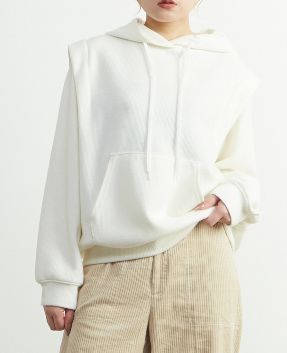 【ソフィット/Soffitto】の【A_/エース】バルキーパーカー インテリア・キッズ・メンズ・レディースファッション・服の通販 founy(ファニー) 　ファッション　Fashion　レディースファッション　Fashion for Women　トップス・カットソー　Cut & Sew Tops　レディースパーカー・カジュアルフーディー　Casual Hoodies & Sweatshirts　カットソー　Cut and Sewn Top　シンプル　Simple, Minimal　パーカー　Hoodie, Parka　今季　This Season, Current Season　オフホワイト|ID: prp329100004830652 ipo3291000000035164856