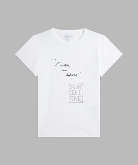 【アニエスベー ファム/agnes b. FEMME】のプリント オーガニックコットン 半袖 Tシャツ L action me repose 人気、トレンドファッション・服の通販 founy(ファニー) ファッション Fashion レディースファッション Fashion for Women トップス・カットソー Cut & Sew Tops シャツ・ブラウス・オフィスカジュアル Elegant Blouses & Button-Ups ロングTシャツ・Tシャツ Longline T-Shirts & Tees インナー Innerwear カーディガン Cardigan, Knitwear ジャケット Jacket, Outerwear フロント Front, Front Design プリント Print, Printed Pattern エレガント 上品 Elegant 半袖 Short Sleeve, Half Sleeve |ID:prp329100004830654
