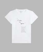 【アニエスベー ファム/agnes b. FEMME】のプリント オーガニックコットン 半袖 Tシャツ L action me repose 人気、トレンドファッション・服の通販 founy(ファニー) ファッション Fashion レディースファッション Fashion for Women トップス・カットソー Cut & Sew Tops シャツ・ブラウス・オフィスカジュアル Elegant Blouses & Button-Ups ロングTシャツ・Tシャツ Longline T-Shirts & Tees インナー Innerwear カーディガン Cardigan, Knitwear ジャケット Jacket, Outerwear フロント Front, Front Design プリント Print, Printed Pattern エレガント 上品 Elegant 半袖 Short Sleeve, Half Sleeve thumbnail ホワイト|ID: prp329100004830654 ipo3291000000035164897