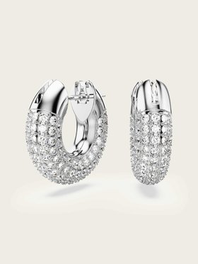 【スワロフスキー/swarovski】の【公式】【スワロフスキー】Dextera フープピアス, 小, ホワイト, ロジウム・プレーティング 人気、トレンドファッション・服の通販 founy(ファニー) ファッション Fashion レディースファッション Fashion for Women コーティング Coating, Coated Finish スワロフスキー Swarovski, Crystal Accent フレーム Frame, Outline フープ Hoop, Hoop Earrings モダン Modern, Contemporary 定番 Standard, Basic Item |ID:prp329100004830723