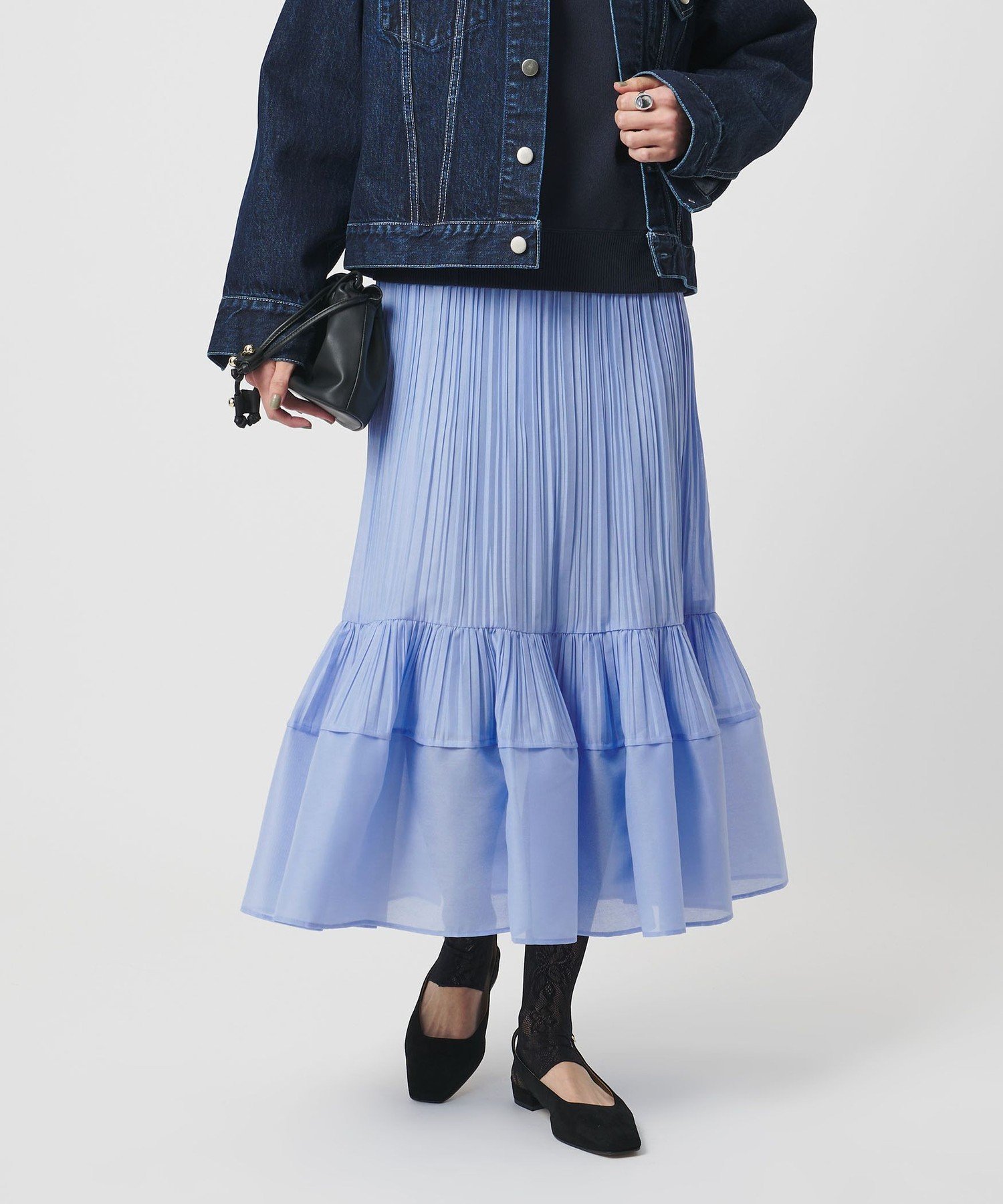 【ユナイテッドアローズ/UNITED ARROWS】のオーガンジー コンスト プリーツスカート 人気、トレンドファッション・服の通販 founy(ファニー) 　ファッション　Fashion　レディースファッション　Fashion for Women　スカート　Skirts　プリーツスカート / 上品フェミニンスタイル　Pleated Skirts　オーガンジー　Organza Fabric　シューズ　Shoes, Footwear　シンプル　Simple, Minimal　フラット　Flat, Flat Shoes　フレア　Flare, Flared　プリーツ　Pleats, Pleated　冬　Winter / This Winter　おすすめ　Recommended / Our Picks　 other-1|ID: prp329100004830753 ipo3291000000035166325