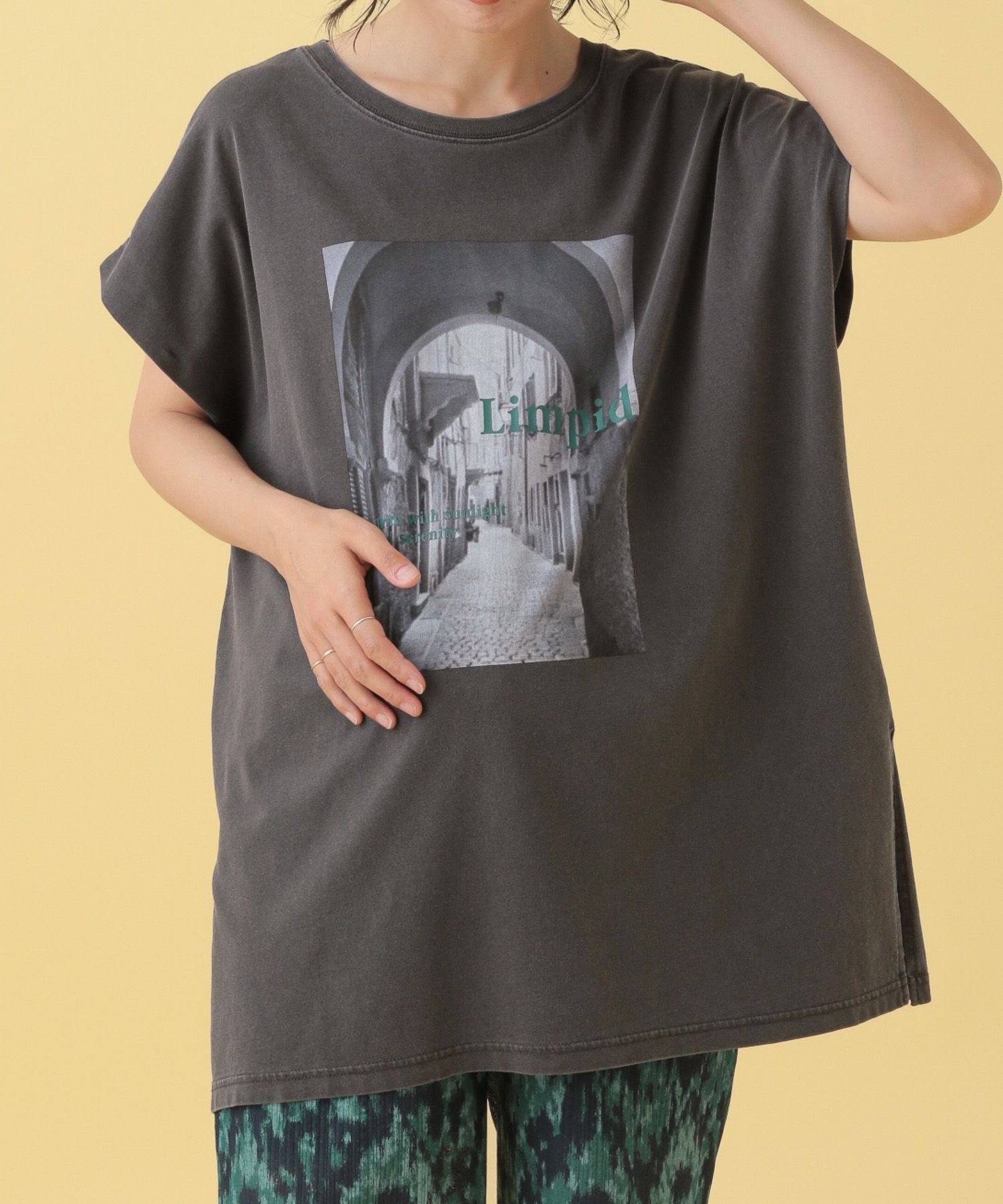 【レプシィム ローリーズファーム/LEPSIM LOWRYS FARM】の【産前・産後対応】マタニティ/フォトプリントフレンチスリーブ 人気、トレンドファッション・服の通販 founy(ファニー) 　ファッション　Fashion　キッズファッション　Fashion for Kids　おすすめ　Recommended / Our Picks　スリット　Slit, Slit Detail　スリーブ　Sleeve, Long Sleeve / Short Sleeve　フレンチ　French, French Style　 other-1|ID: prp329100004830761 ipo3291000000035166465