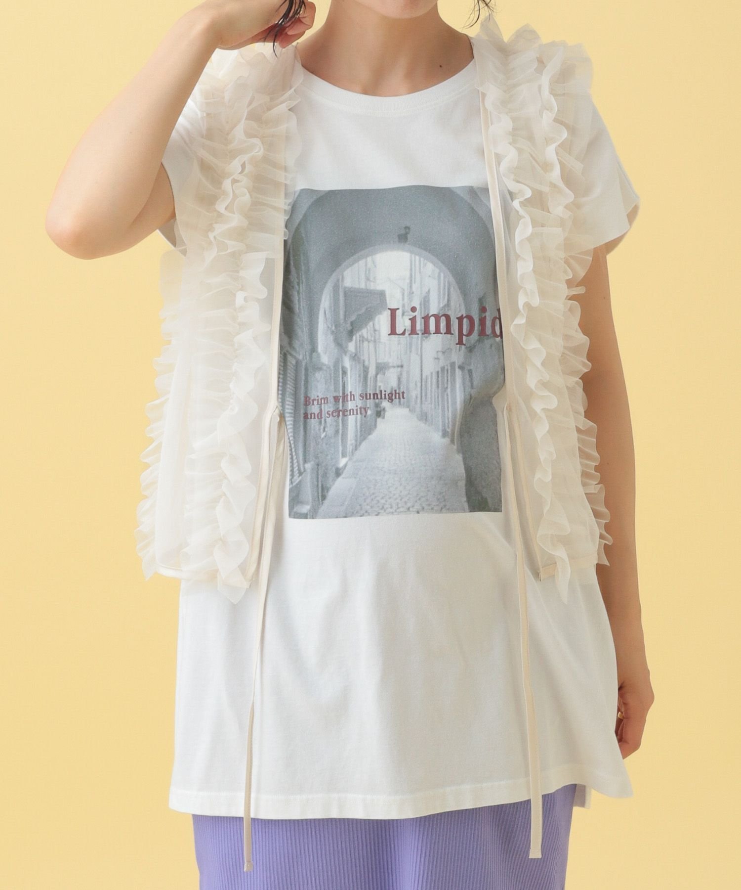 【レプシィム ローリーズファーム/LEPSIM LOWRYS FARM】の【産前・産後対応】マタニティ/フォトプリントフレンチスリーブ インテリア・キッズ・メンズ・レディースファッション・服の通販 founy(ファニー) 　ファッション　Fashion　キッズファッション　Fashion for Kids　おすすめ　Recommended / Our Picks　スリット　Slit, Slit Detail　スリーブ　Sleeve, Long Sleeve / Short Sleeve　フレンチ　French, French Style　オフホワイト05|ID: prp329100004830761 ipo3291000000035166469