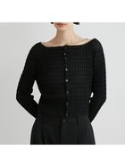 【ミースロエ/MIESROHE】のスクエアパターンニットCD 人気、トレンドファッション・服の通販 founy(ファニー) ファッション Fashion レディースファッション Fashion for Women トップス・カットソー Cut & Sew Tops ニット Knit Tops & Sweaters 9月号 September Issue カーディガン Cardigan, Knitwear コンパクト Compact, Small Size スクエア Square, Square Shape スマート Smart, Elegant デコルテ Décolleté, Neckline ワイド Wide, Wide Fit 雑誌 Magazine, Fashion Magazine thumbnail BLK[009]|ID: prp329100004830787 ipo3291000000035166858