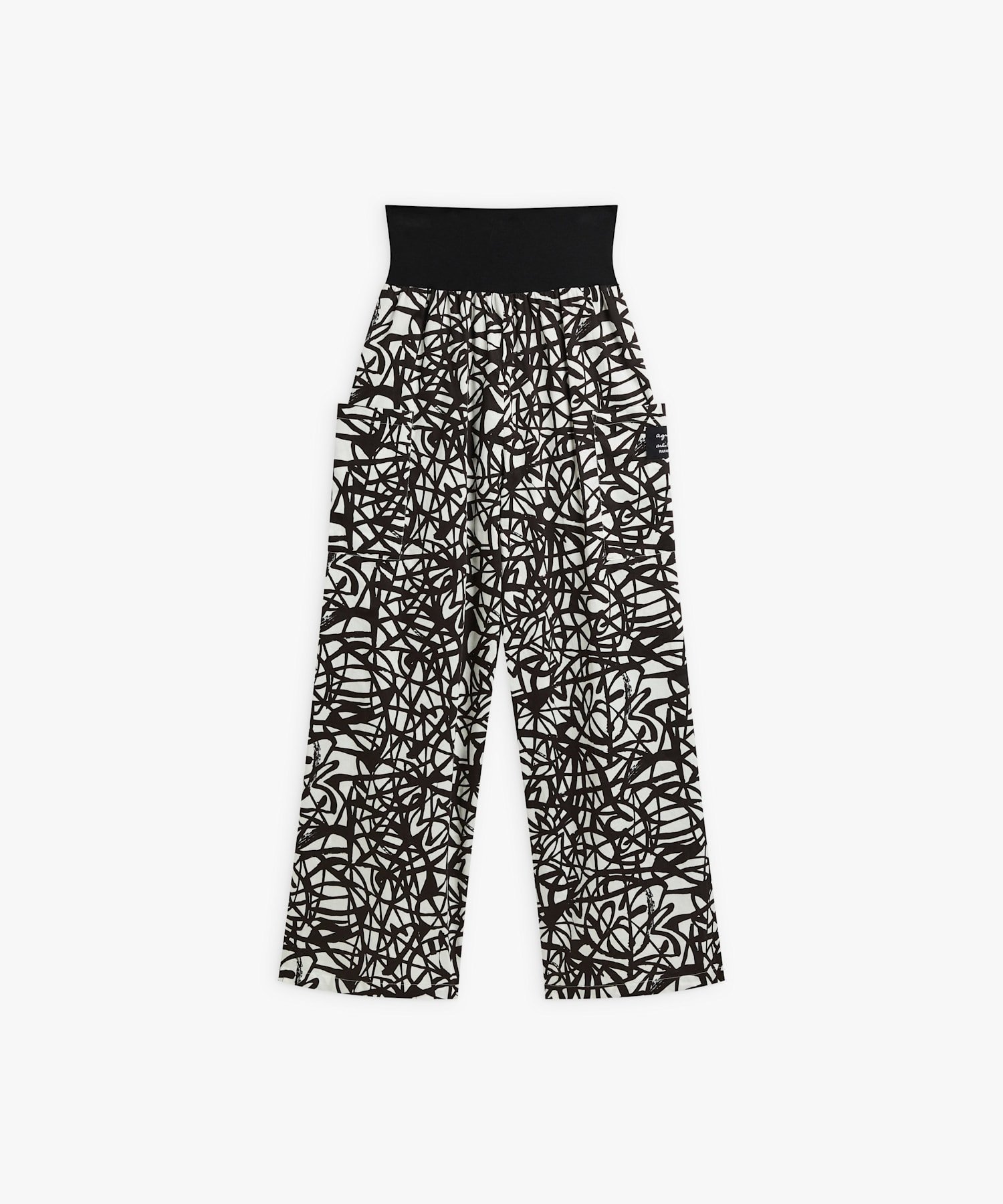 【アニエスベー ファム/agnes b. FEMME】のプリント コットン アーティスト ワイドパンツ Rafael Gray インテリア・キッズ・メンズ・レディースファッション・服の通販 founy(ファニー) 　ファッション　Fashion　レディースファッション　Fashion for Women　パンツ　Pants & Trousers　フィット　Fit, Slim Fit　プリント　Print, Printed Pattern　リラックス　Relax, Relaxed Fit　ワイド　Wide, Wide Fit　ブラック|ID: prp329100004830789 ipo3291000000035166876