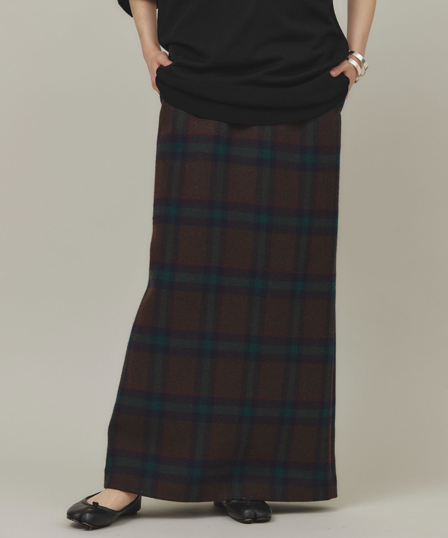 【カレンソロジー/Curensology】のC.S.G ウールチェックスカート 人気、トレンドファッション・服の通販 founy(ファニー) 　ファッション　Fashion　レディースファッション　Fashion for Women　スカート　Skirts　エレガント 上品　Elegant　グログラン　Grosgrain, Grosgrain Ribbon　シンプル　Simple, Minimal　チェック　Check, Plaid, Tartan　定番　Standard, Basic Item　ハイネック　High Neck, Mock Neck　 other-1|ID: prp329100004830794 ipo3291000000035166964