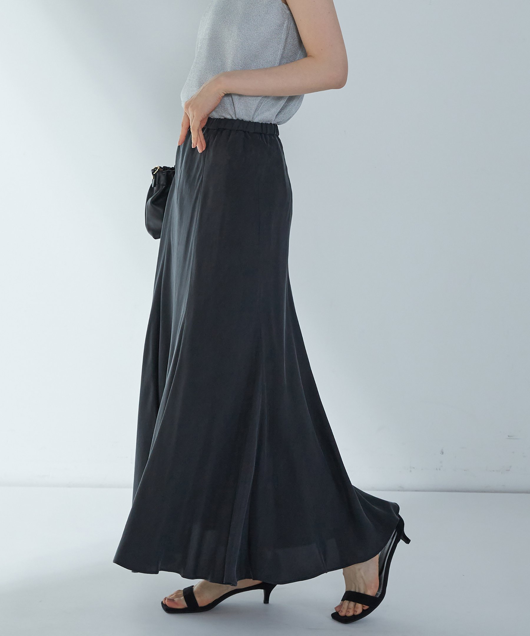 【プルミエ アロンディスモン/1er Arrondissement / MEN】の【リニューアル】キュプラフィブリルマーメイドスカート インテリア・キッズ・メンズ・レディースファッション・服の通販 founy(ファニー) 　ファッション　Fashion　メンズファッション　Fashion for Men　とろみ　Fluid, Flowy Fabric　キュプラ　Cupro, Eco Fabric　フレア　Flare, Flared　人気　Popular, Best Seller　Black|ID: prp329100004830797 ipo3291000000035166988