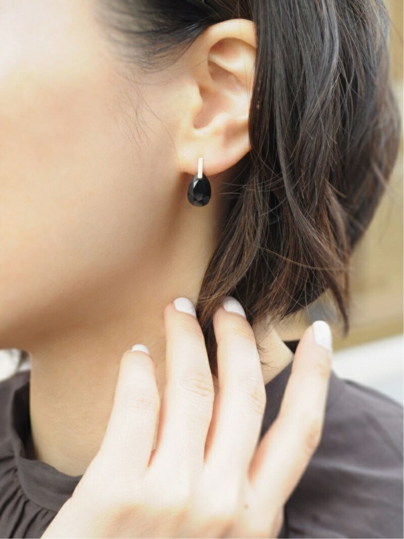 【クークロワッサン/KU-CROISSANT】の【anq.】K10・ペアシェイプバースタッドピアス(スモーキークォーツ、グリーンアメシスト、オニキス) 人気、トレンドファッション・服の通販 founy(ファニー) 　ファッション　Fashion　レディースファッション　Fashion for Women　おすすめ　Recommended / Our Picks　イエロー　Yellow　ジュエリー　Jewelry, Accessories　セットアップ　Set-Up, Coordinated Outfit　チェック　Check, Plaid, Tartan　デニム　Denim, Jeans Material　トレンド　Trend, Trending Now　プリーツ　Pleats, Pleated　 other-1|ID: prp329100004830803 ipo3291000000035167054