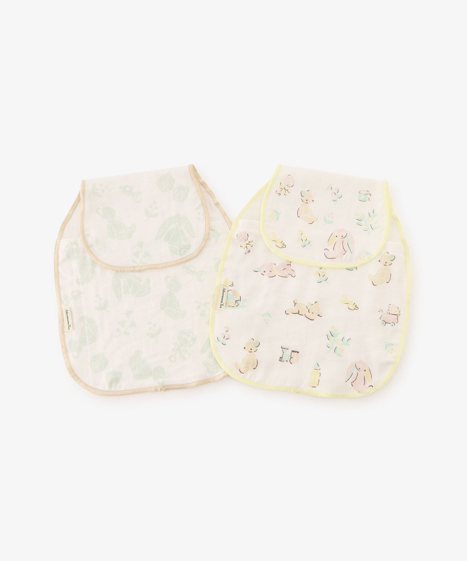 【その他のブランド/Other】のアニマル汗取りガーゼ2枚セット インテリア・キッズ・メンズ・レディースファッション・服の通販 founy(ファニー) 　ファッション　Fashion　キッズファッション　Fashion for Kids　アニマル　Animal Print　吸水　Absorbent, Quick-Dry　ホワイト|ID: prp329100004830858 ipo3291000000035167613