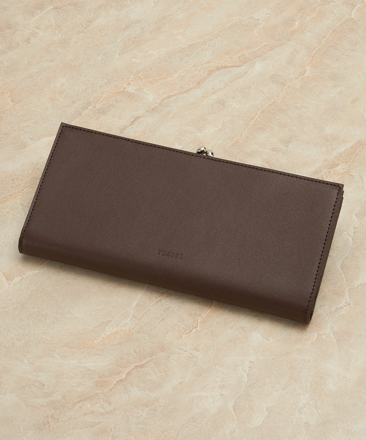 【ラシット/russet】のがま口長財布 インテリア・キッズ・メンズ・レディースファッション・服の通販 founy(ファニー) 　ファッション　Fashion　レディースファッション　Fashion for Women　ミニ財布・二つ折り財布　Wallets & Card Cases　クラシカル　Classical, Vintage-Inspired　コイン　Coin, Coin Design　シルバー　Silver, Metallic Silver　シンプル　Simple, Minimal　財布　Wallet, Purse　フォルム　Silhouette, Form　フラット　Flat, Flat Shoes　ポケット　Pocket, Pocket Detail　日本製　Made In Japan　エレガント 上品　Elegant　ダークブラウン|ID: prp329100004830874 ipo3291000000035167776