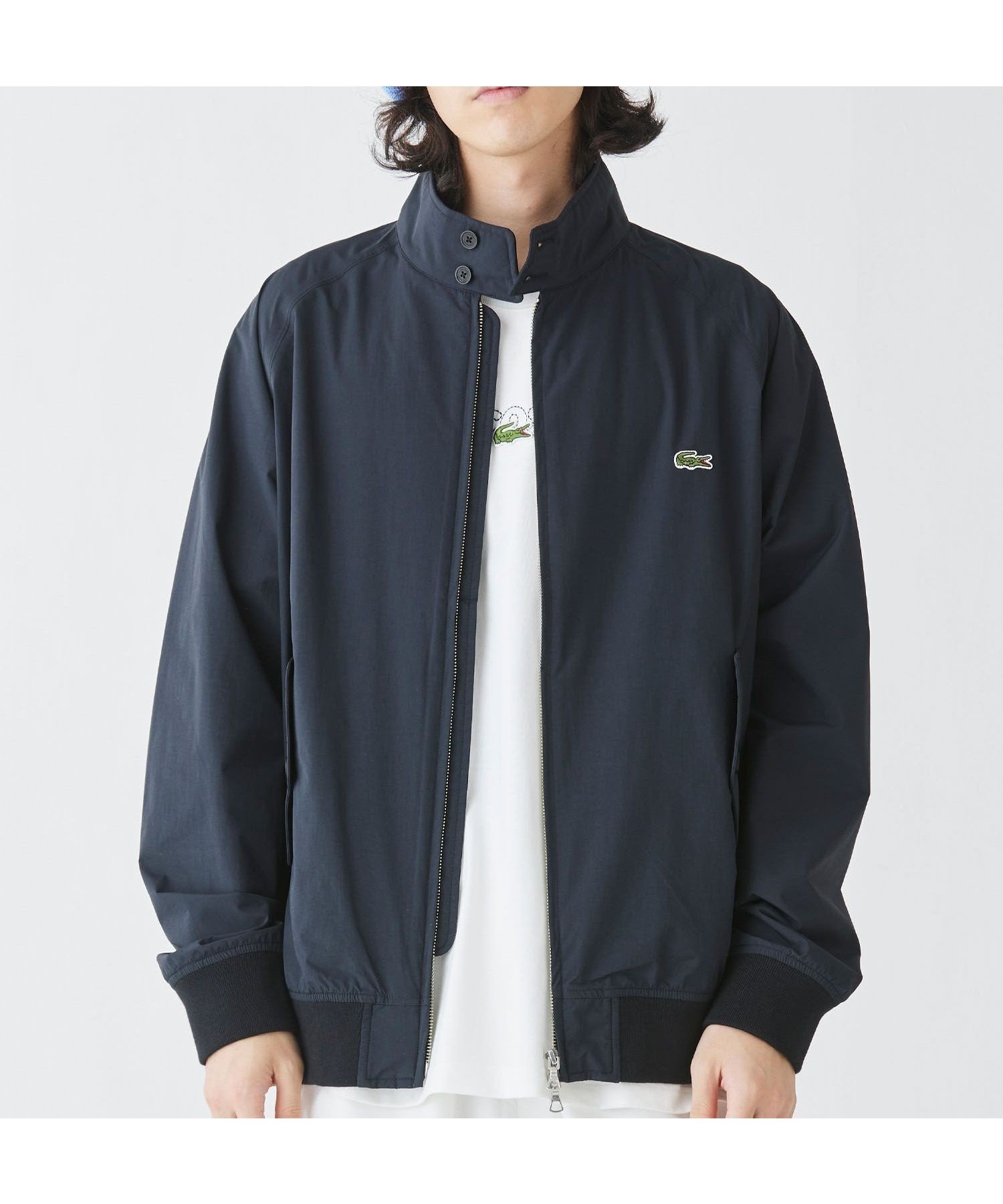 【ラコステ/LACOSTE / MEN】の2.5レイヤースイングトップ スタンドジップジャケット / スタンドブルゾン インテリア・キッズ・メンズ・レディースファッション・服の通販 founy(ファニー) 　ファッション　Fashion　メンズファッション　Fashion for Men　アウトドア　Outdoor Clothing　クラシック　Classic, Timeless Style　スタンド　Stand Collar, Upright Stand　フラップ　Flap, Flap Pocket　ブルゾン　Blouson, Bomber Jacket　ポケット　Pocket, Pocket Detail　軽量　Lightweight, Ultra Light　ブラック|ID: prp329100004830880 ipo3291000000035167887