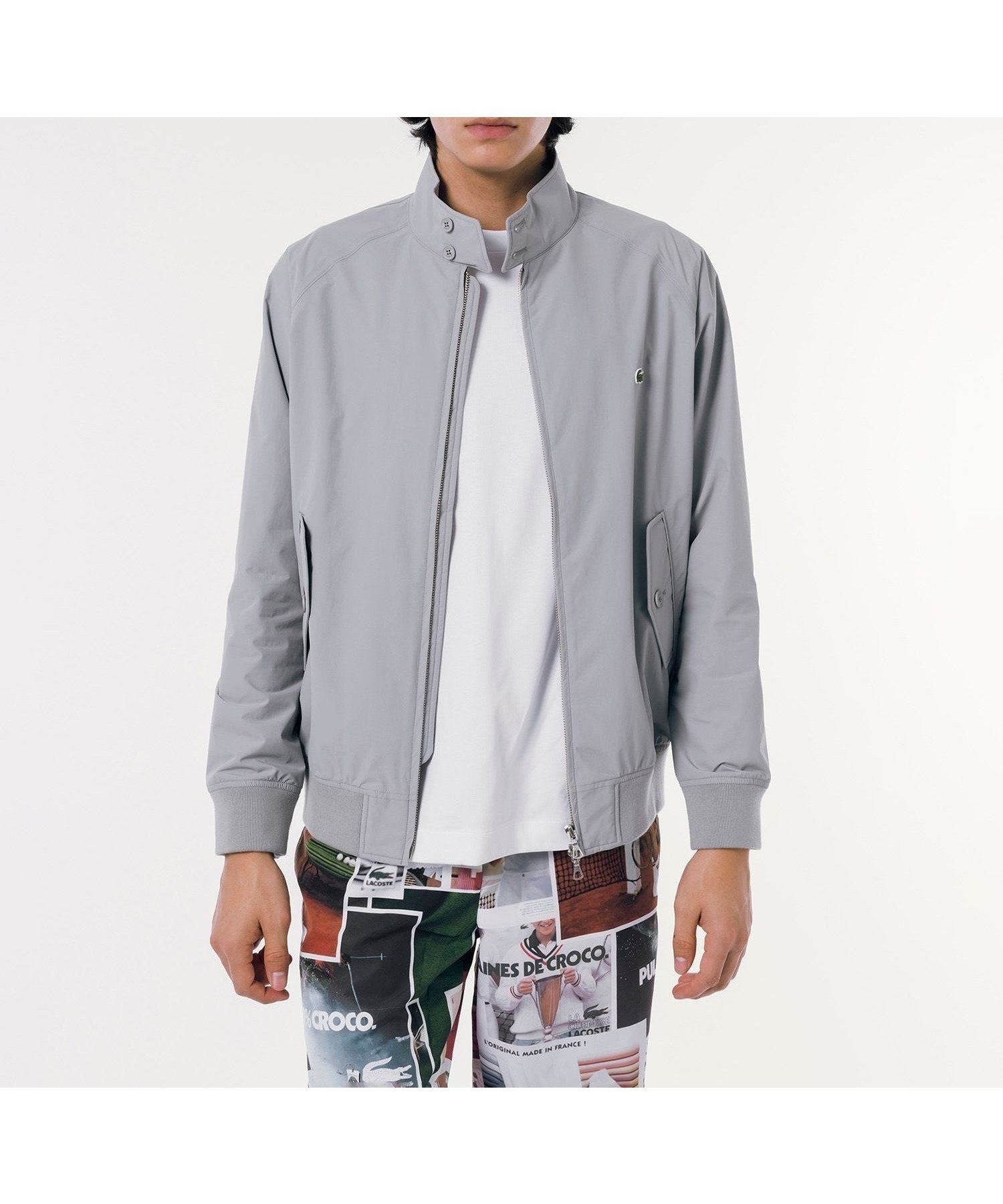 【ラコステ/LACOSTE / MEN】の2.5レイヤースイングトップ スタンドジップジャケット / スタンドブルゾン インテリア・キッズ・メンズ・レディースファッション・服の通販 founy(ファニー) 　ファッション　Fashion　メンズファッション　Fashion for Men　アウトドア　Outdoor Clothing　クラシック　Classic, Timeless Style　スタンド　Stand Collar, Upright Stand　フラップ　Flap, Flap Pocket　ブルゾン　Blouson, Bomber Jacket　ポケット　Pocket, Pocket Detail　軽量　Lightweight, Ultra Light　トップグレー|ID: prp329100004830880 ipo3291000000035167892
