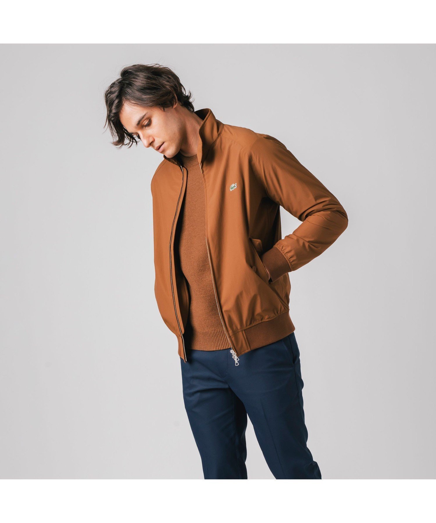 【ラコステ/LACOSTE / MEN】の2.5レイヤースイングトップ スタンドジップジャケット / スタンドブルゾン インテリア・キッズ・メンズ・レディースファッション・服の通販 founy(ファニー) 　ファッション　Fashion　メンズファッション　Fashion for Men　アウトドア　Outdoor Clothing　クラシック　Classic, Timeless Style　スタンド　Stand Collar, Upright Stand　フラップ　Flap, Flap Pocket　ブルゾン　Blouson, Bomber Jacket　ポケット　Pocket, Pocket Detail　軽量　Lightweight, Ultra Light　ライトブラウン|ID: prp329100004830880 ipo3291000000035167902
