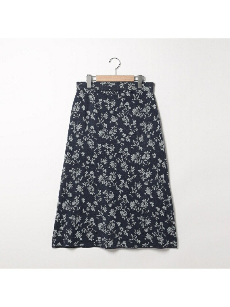 【スキャパ/SCAPA】のジャガードニットスカート インテリア・キッズ・メンズ・レディースファッション・服の通販 founy(ファニー) 　ファッション　Fashion　レディースファッション　Fashion for Women　スカート　Skirts　エレガント 上品　Elegant　シンプル　Simple, Minimal　フェミニン　Feminine, Girly　ネイビー|ID: prp329100004830883 ipo3291000000035167972