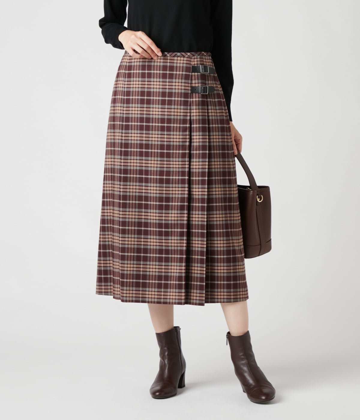 【ニューヨーカー/NEWYORKER】のタータンチェック キルトスカート 人気、トレンドファッション・服の通販 founy(ファニー) 　ファッション　Fashion　レディースファッション　Fashion for Women　スカート　Skirts　キルト　Quilt, Quilted Fabric　チェック　Check, Plaid, Tartan　プリーツ　Pleats, Pleated　ポケット　Pocket, Pocket Detail　ラップ　Wrap, Wrap Design　A/W・秋冬　Autumn/Winter　エレガント 上品　Elegant　 other-1|ID: prp329100004830898 ipo3291000000035168172