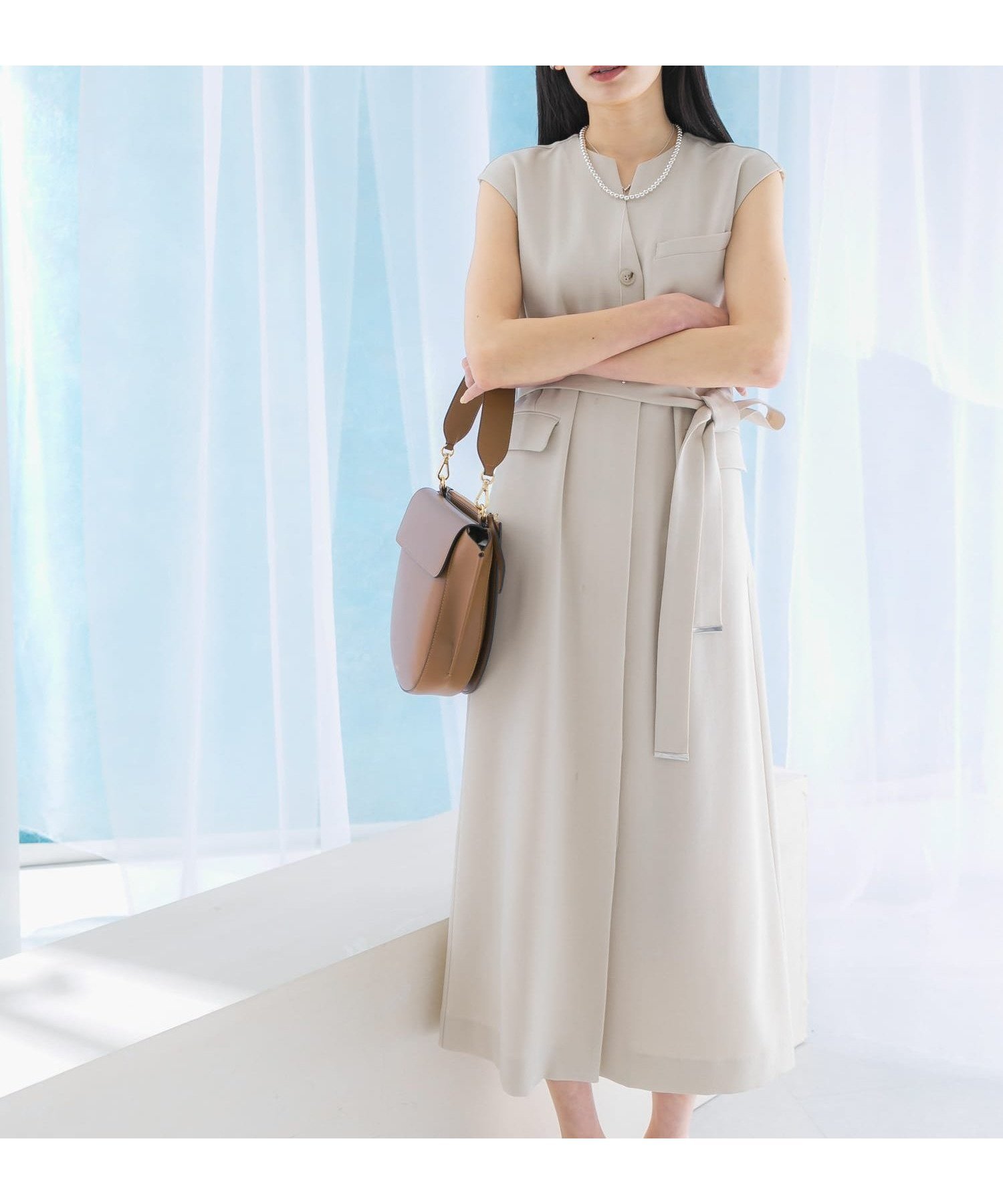 【アーバンリサーチ ロッソ/URBAN RESEARCH ROSSO】のリネンライクレイヤードワンピース インテリア・キッズ・メンズ・レディースファッション・服の通販 founy(ファニー) 　ファッション　Fashion　レディースファッション　Fashion for Women　ワンピース　Dresses　2025年　2025　2025春夏・S/S　Spring/Summer 2025 SS25　ポケット　Pocket, Pocket Detail　マニッシュ　Mannish, Boyish　エレガント 上品　Elegant　夏　Summer　S/S・春夏　SS, Spring/Summer, Warm Season　IVORY|ID: prp329100004830912 ipo3291000000035168444