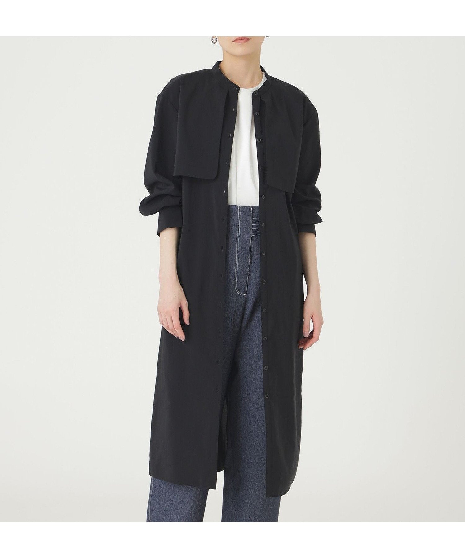 【キャスト/CAST】の【1枚着でも羽織りでも】ガンパッチワンピース インテリア・キッズ・メンズ・レディースファッション・服の通販 founy(ファニー) 　ファッション　Fashion　レディースファッション　Fashion for Women　ワンピース　Dresses　おすすめ　Recommended / Our Picks　ストレッチ　Stretch, Stretchy Fabric　ヴィンテージ　Vintage Style　夏　Summer　春　Spring　S/S・春夏　SS, Spring/Summer, Warm Season　秋　Autumn　羽織　Haori, Light Jacket　ブラック|ID: prp329100004830916 ipo3291000000035168517