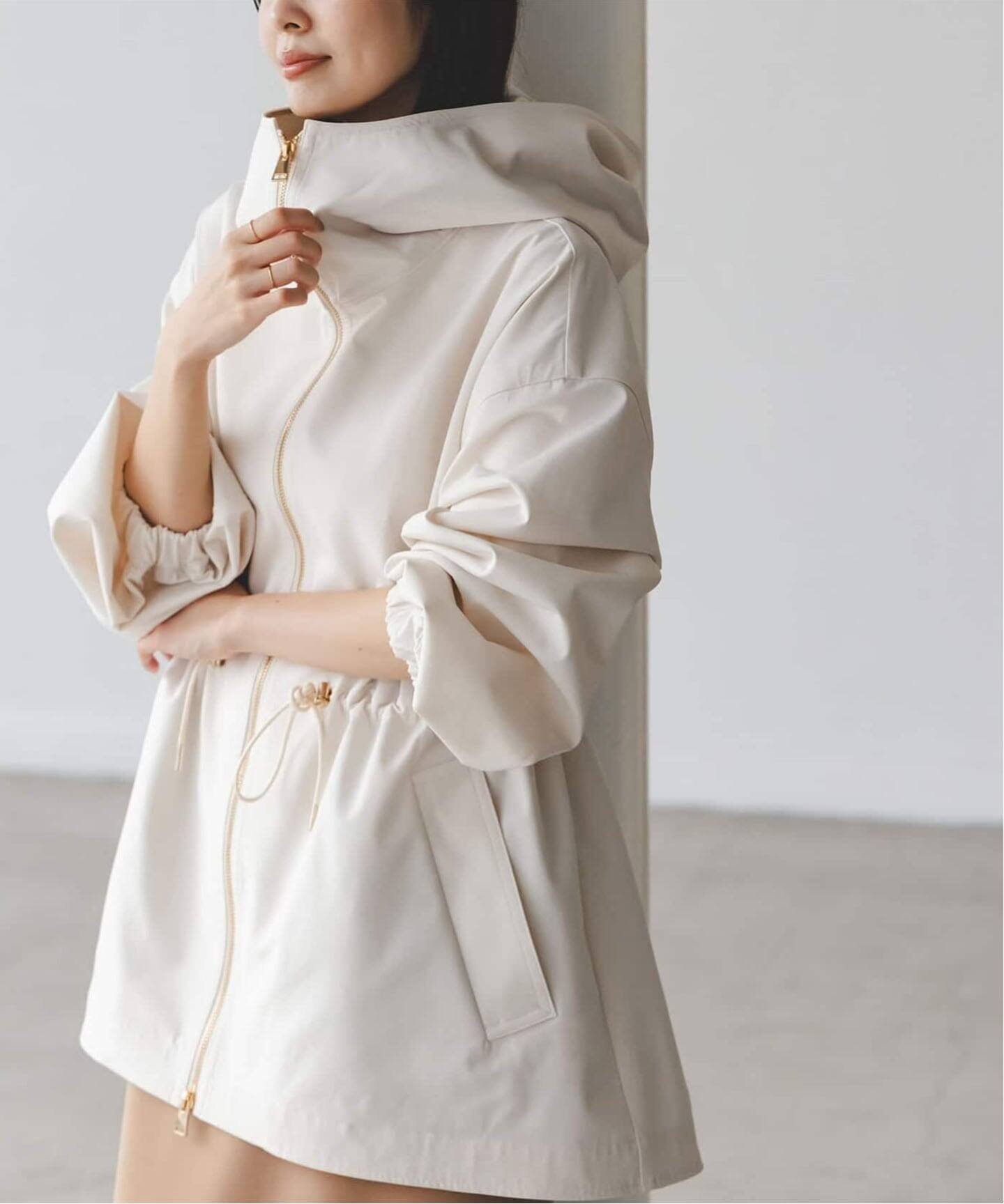 【ノーブル / スピック&スパン/NOBLE / Spick & Span】の《26SS先行 》ハイツイストダブルクロスマウンテンパーカー インテリア・キッズ・メンズ・レディースファッション・服の通販 founy(ファニー) 　ファッション　Fashion　レディースファッション　Fashion for Women　トップス・カットソー　Cut & Sew Tops　レディースパーカー・カジュアルフーディー　Casual Hoodies & Sweatshirts　コーティング　Coating, Coated Finish　ダブル　Double, Double-Breasted　ドローコード　Drawcord, Drawstring Cord　バランス　Balance, Style Balance　パーカー　Hoodie, Parka　ブルゾン　Blouson, Bomber Jacket　2026年　2026　ナチュラル|ID: prp329100004830925 ipo3291000000035168687