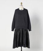 【ドゥロワー/DRAWER】のWINTER2 ニットコンビワンピース 人気、トレンドファッション・服の通販 founy(ファニー) ファッション Fashion レディースファッション Fashion for Women ワンピース Dresses 冬 Winter / This Winter ギャザー Gathered, Ruffled サテン Satin, Glossy Fabric thumbnail DK.GRAY|ID: prp329100004830932 ipo3291000000035168841