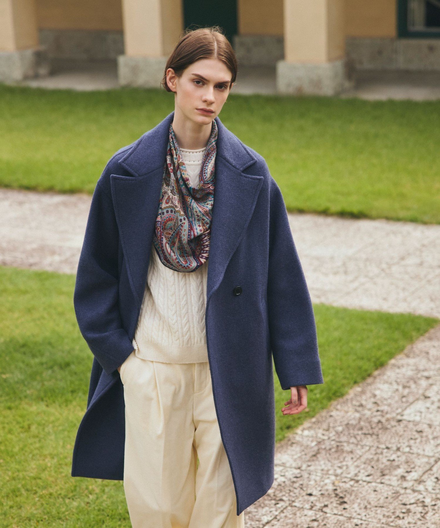 【ポール スチュアート/Paul Stuart】のAir Fab コート インテリア・キッズ・メンズ・レディースファッション・服の通販 founy(ファニー) 　ファッション　Fashion　レディースファッション　Fashion for Women　アウター　Coat / Outerwear Collection　コート・ロングコート・ピーコート　Long Coats, Peacoats & More　エレガント 上品　Elegant　ショルダー　Shoulder, Shoulder Strap　ダブル　Double, Double-Breasted　ドロップ　Drop Shoulder, Dropped Style　ラグジュアリー　Luxury, Elegant　リラックス　Relax, Relaxed Fit　ブルー|ID: prp329100004830934 ipo3291000000035168846