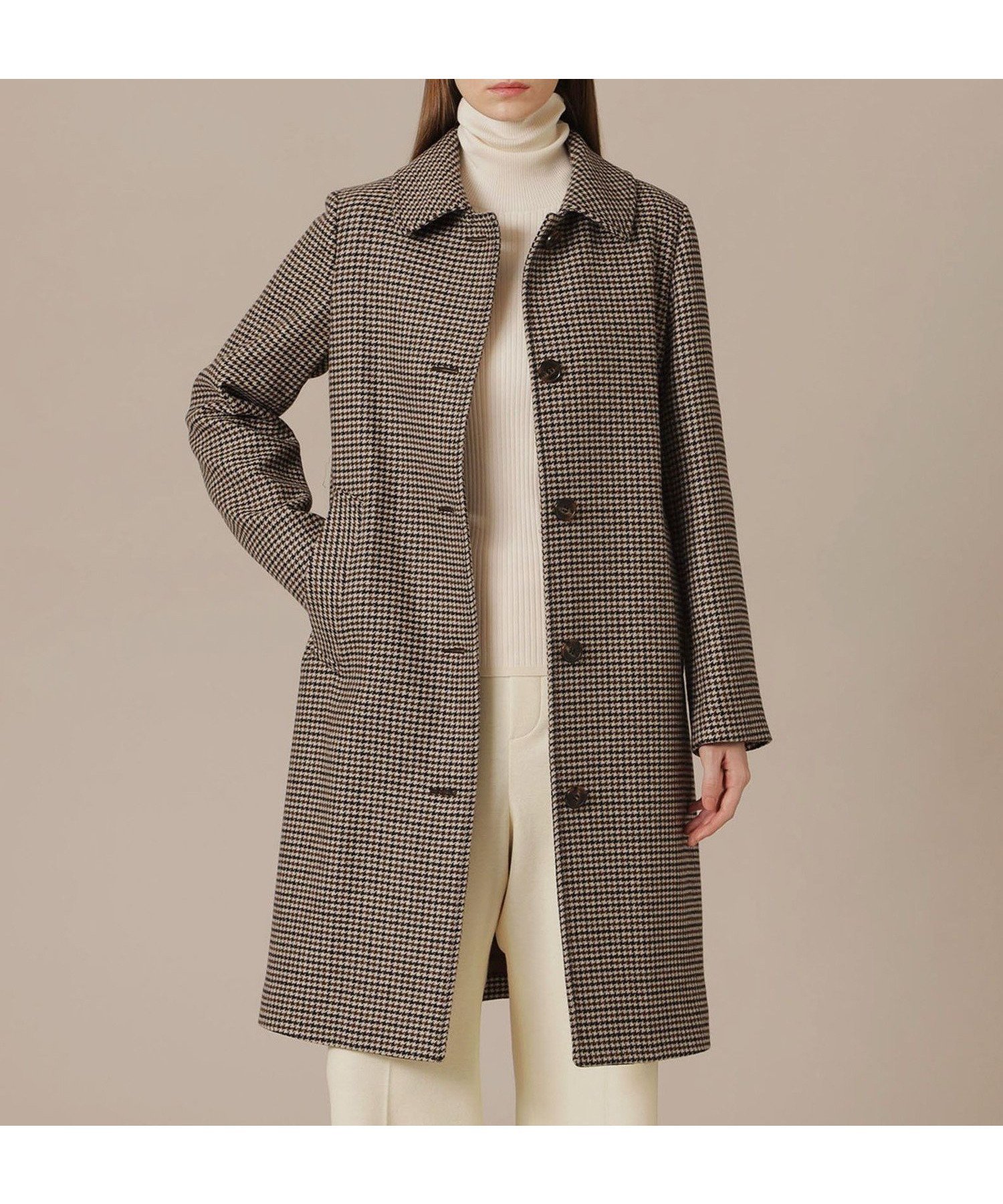 【マッキントッシュ ロンドン/MACKINTOSH LONDON】の【Precious12月号】【BANTON/バントン】ウールダブルクロスメルトンコート インテリア・キッズ・メンズ・レディースファッション・服の通販 founy(ファニー) 　雑誌掲載アイテム　Magazine Picks & Fashion Features　ファッション雑誌　Fashion Magazines　プレシャス　Precious　ファッション　Fashion　レディースファッション　Fashion for Women　アウター　Coat / Outerwear Collection　コート・ロングコート・ピーコート　Long Coats, Peacoats & More　12月号　December Issue　イタリア　Italy　コンパクト　Compact, Small Size　ショート　Short, Short Length　冬　Winter / This Winter　定番　Standard, Basic Item　秋　Autumn　雑誌　Magazine, Fashion Magazine　ブラウン系千鳥|ID: prp329100004830936 ipo3291000000035168880