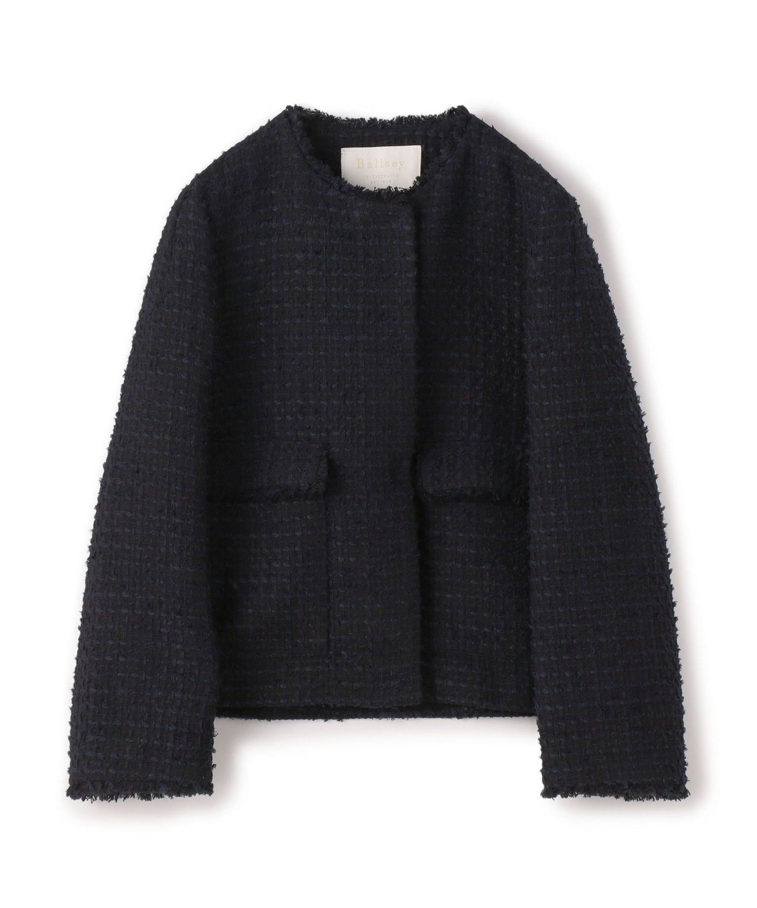 【トゥモローランド/TOMORROWLAND】のミックスヤーンツイード ノーカラージャケット 人気、トレンドファッション・服の通販 founy(ファニー) 　ファッション　Fashion　レディースファッション　Fashion for Women　アウター　Coat / Outerwear Collection　レディースジャケット・軽アウター　Jackets　ノーカラージャケット / シンプル上品コーデ　Collarless Jackets　コンパクト　Compact, Small Size　ジャケット　Jacket, Outerwear　セットアップ　Set-Up, Coordinated Outfit　ツイード　Twill, Twill Weave　テクスチャー　Texture, Textured Fabric　バランス　Balance, Style Balance　フォルム　Silhouette, Form　フロント　Front, Front Design　ポケット　Pocket, Pocket Detail　おすすめ　Recommended / Our Picks　セレモニー　Ceremony　 other-1|ID: prp329100004830957 ipo3291000000035169522