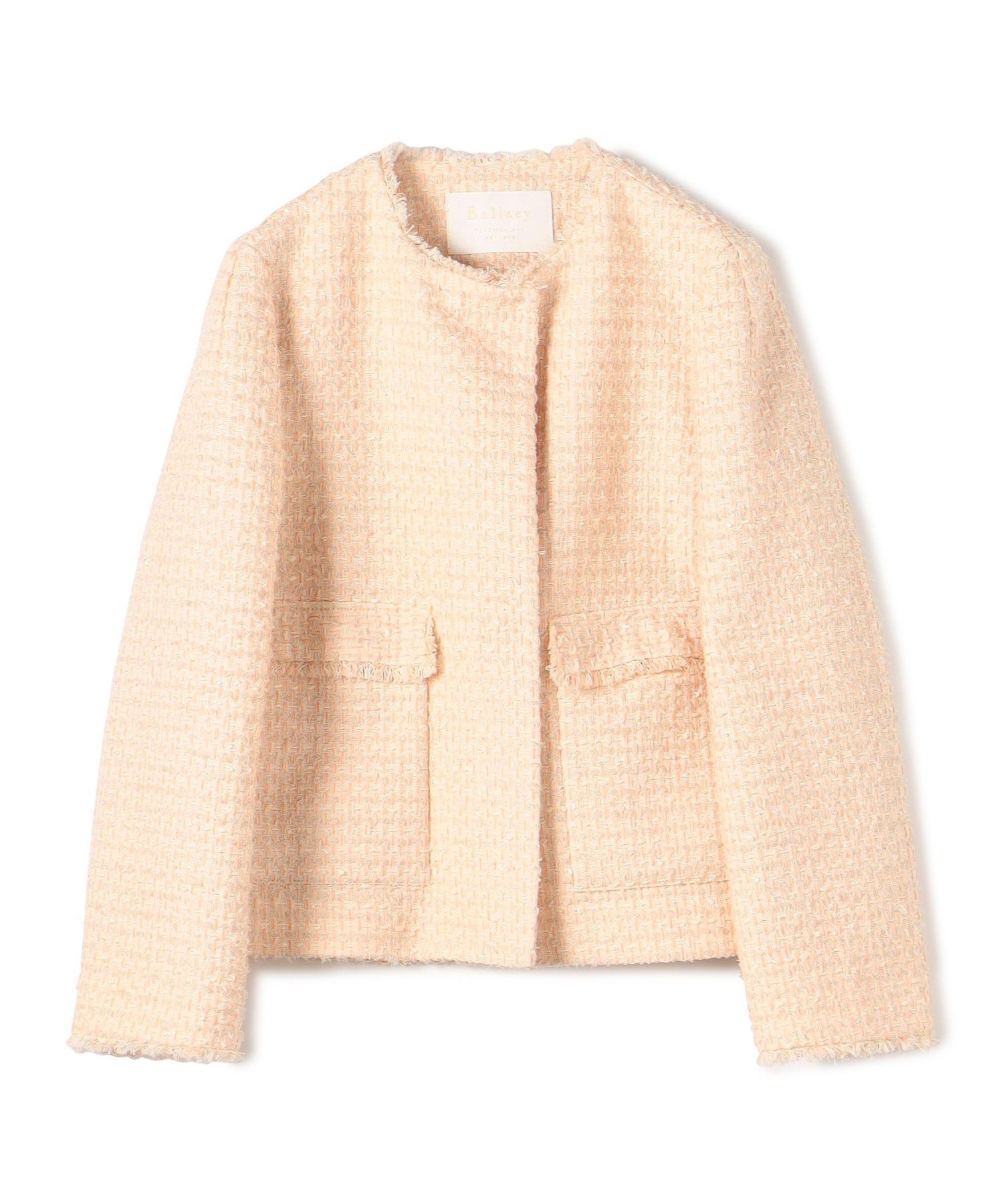 【トゥモローランド/TOMORROWLAND】のミックスヤーンツイード ノーカラージャケット インテリア・キッズ・メンズ・レディースファッション・服の通販 founy(ファニー) 　ファッション　Fashion　レディースファッション　Fashion for Women　アウター　Coat / Outerwear Collection　レディースジャケット・軽アウター　Jackets　ノーカラージャケット / シンプル上品コーデ　Collarless Jackets　コンパクト　Compact, Small Size　ジャケット　Jacket, Outerwear　セットアップ　Set-Up, Coordinated Outfit　ツイード　Twill, Twill Weave　テクスチャー　Texture, Textured Fabric　バランス　Balance, Style Balance　フォルム　Silhouette, Form　フロント　Front, Front Design　ポケット　Pocket, Pocket Detail　おすすめ　Recommended / Our Picks　セレモニー　Ceremony　44 ベージュ系|ID: prp329100004830957 ipo3291000000035169528