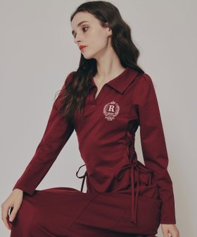 【レディアゼル/REDYAZEL】のエンブレムサイドレースアップロングスリーブワンピース 人気、トレンドファッション・服の通販 founy(ファニー) ファッション Fashion レディースファッション Fashion for Women ワンピース Dresses キャップ Cap, Baseball Cap スニーカー Sneakers, Trainers ダウン Down, Puffer レース Lace, Lace Fabric ロング Long, Long-Length エレガント 上品 Elegant 夏 Summer A/W・秋冬 Autumn/Winter 長袖 Long Sleeve, Full Sleeve |ID:prp329100004830958