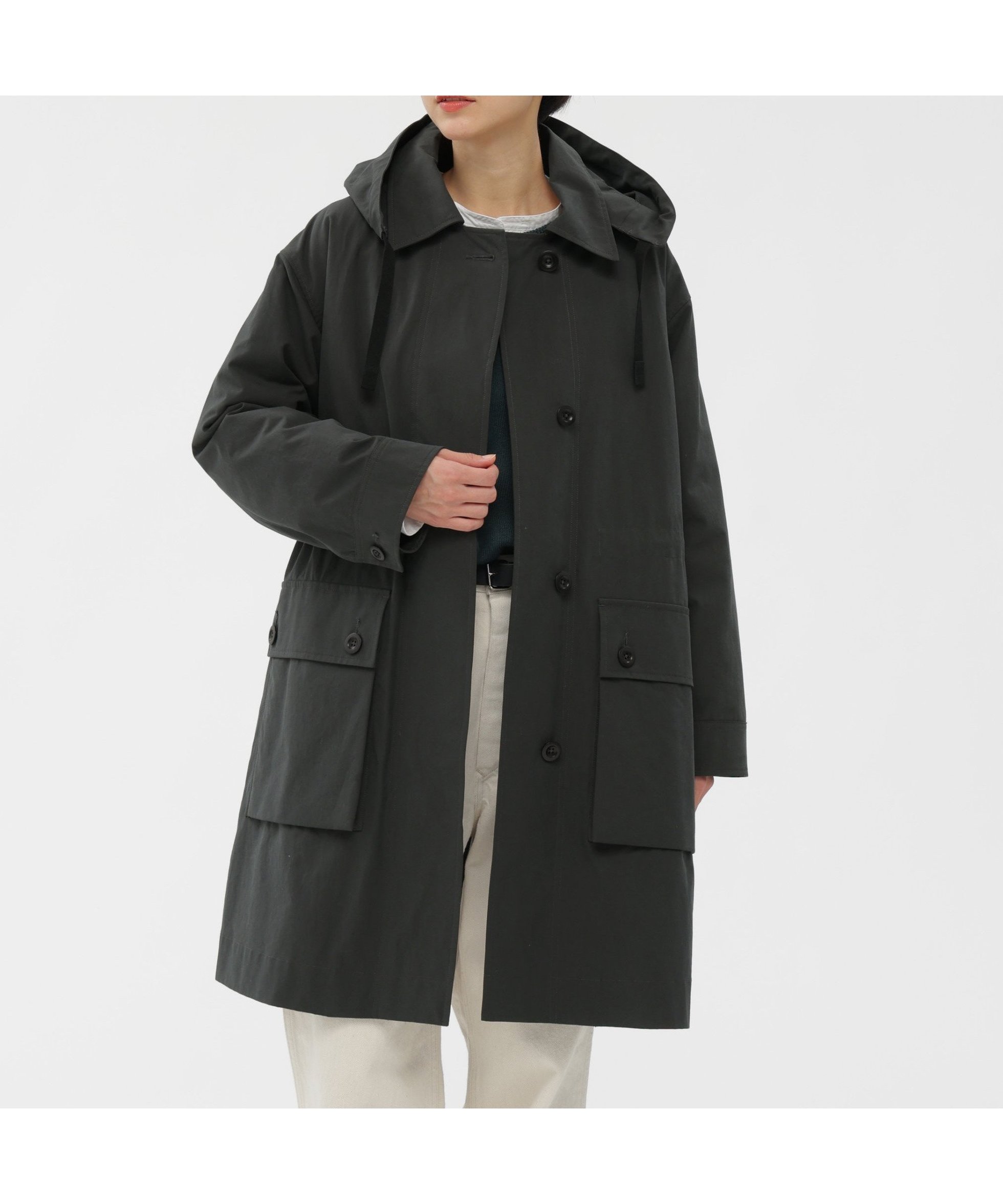 【マーガレットハウエル/MARGARET HOWELL】のBRUSHED COTTON CANVAS COAT インテリア・キッズ・メンズ・レディースファッション・服の通販 founy(ファニー) 　ファッション　Fashion　レディースファッション　Fashion for Women　アウター　Coat / Outerwear Collection　コート・ロングコート・ピーコート　Long Coats, Peacoats & More　キャンバス　Canvas, Canvas Fabric　スピンドル　Spindle, Drawcord　ポケット　Pocket, Pocket Detail　ミリタリー　Military, Army Style　ライナー　Liner, Inner Layer　ヴィンテージ　Vintage Style　CHARCOAL3|ID: prp329100004830959 ipo3291000000035169587