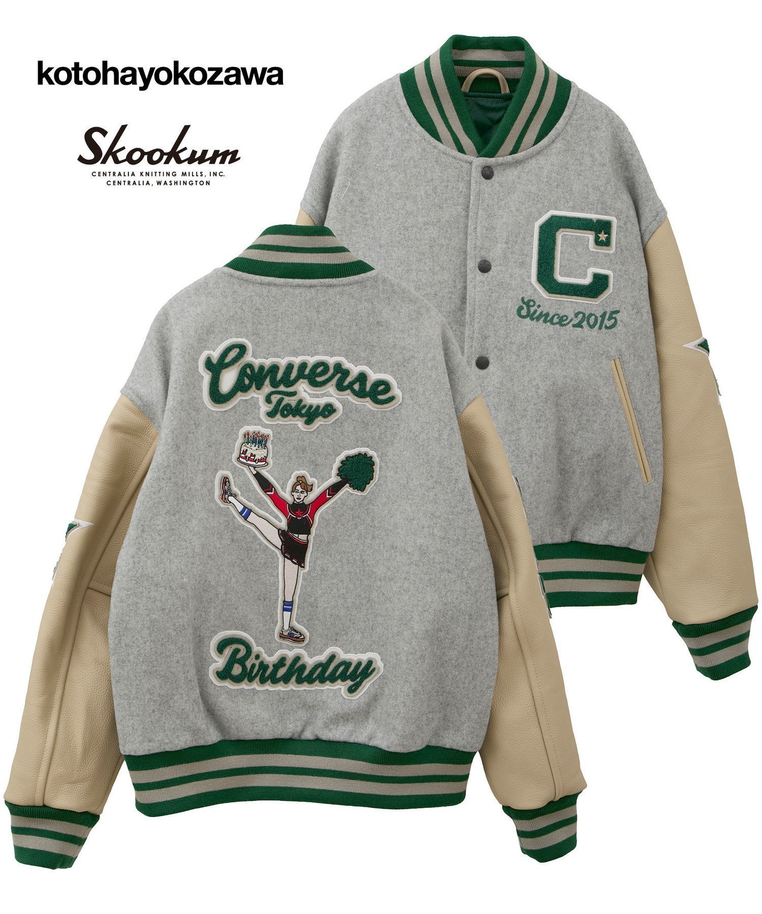 【コンバーストウキョウ/CONVERSE TOKYO】の【kotohayokozawa】【SKOOKUM】STADIUM JUMPER インテリア・キッズ・メンズ・レディースファッション・服の通販 founy(ファニー) 　ファッション　Fashion　レディースファッション　Fashion for Women　アイビー　Ivy Pattern　インナー　Innerwear　クラシック　Classic, Timeless Style　グラフィック　Graphic, Graphic Design　コレクション　Collection, Seasonal Line　ジャケット　Jacket, Outerwear　トリプル　Triple, Three Layers　なめらか　Smooth, Silky Texture　人気　Popular, Best Seller　バランス　Balance, Style Balance　パッチ　Patch, Appliqué　フロント　Front, Front Design　防寒　Cold Protection, Winter-Ready　メルトン　Melton, Heavy Wool　レース　Lace, Lace Fabric　おすすめ　Recommended / Our Picks　杢グレー|ID: prp329100004830966 ipo3291000000035169737