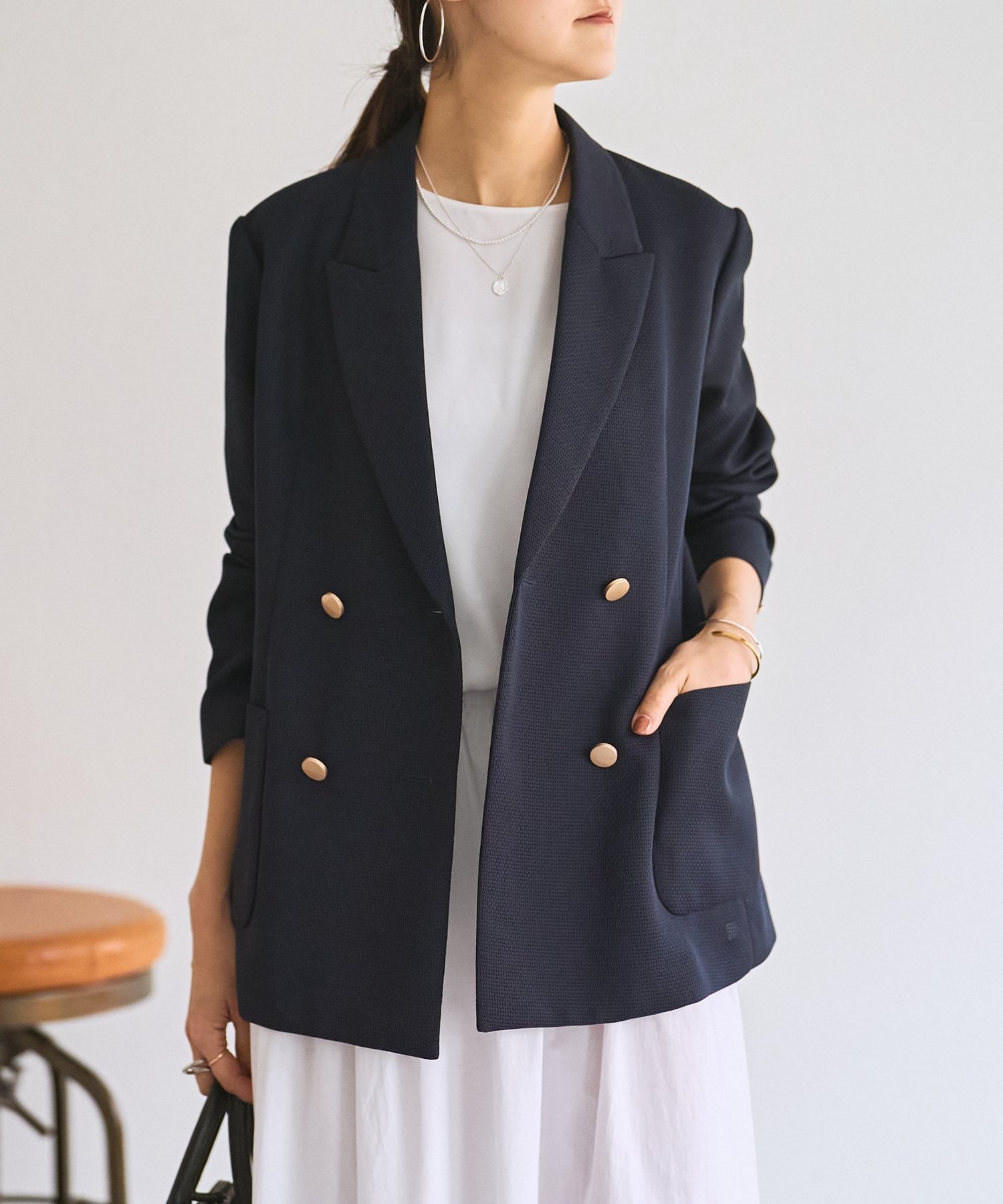 【ビアズリー/BEARDSLEY】のボンディングメッシュジャケット 人気、トレンドファッション・服の通販 founy(ファニー) 　ファッション　Fashion　レディースファッション　Fashion for Women　アウター　Coat / Outerwear Collection　レディースジャケット・軽アウター　Jackets　シルバー　Silver, Metallic Silver　ジャケット　Jacket, Outerwear　ダブル　Double, Double-Breasted　フォルム　Silhouette, Form　プリント　Print, Printed Pattern　ボンディング　Bonding, Bonded Fabric　ポケット　Pocket, Pocket Detail　メッシュ　Mesh, Net Fabric　レース　Lace, Lace Fabric　おすすめ　Recommended / Our Picks　エレガント 上品　Elegant　 other-1|ID: prp329100004830967 ipo3291000000035169743