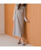 【ミッシュマッシュ/MISCH MASCH】のMM547415 テーラー襟配色ワンピース 人気、トレンドファッション・服の通販 founy(ファニー) ファッション Fashion レディースファッション Fashion for Women ワンピース Dresses クラシカル Classical, Vintage-Inspired シャーリング Shirring, Ruched ロング Long, Long-Length thumbnail グレー|ID: prp329100004830974 ipo3291000000035169972