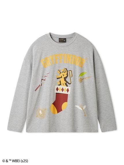 【スナイデル ホーム/SNIDEL HOME】の【メンズ】【ハリー・ポッター】ロングTシャツ インテリア・キッズ・メンズ・レディースファッション・服の通販 founy(ファニー) 　ファッション　Fashion　レディースファッション　Fashion for Women　トップス・カットソー　Cut & Sew Tops　シャツ・ブラウス・オフィスカジュアル　Elegant Blouses & Button-Ups　ロングTシャツ・Tシャツ　Longline T-Shirts & Tees　カットソー　Cut and Sewn Top　キャラクター　Character, Licensed Characters　グラフィック　Graphic, Graphic Design　スマート　Smart, Elegant　ソックス　Socks, Hosiery　なめらか　Smooth, Silky Texture　人気　Popular, Best Seller　プリント　Print, Printed Pattern　メンズ　Men's, Menswear　モチーフ　Motif, Design Theme　ロング　Long, Long-Length　冬　Winter / This Winter　クリスマス X'mas　Christmas / X'mas　ホリデーシーズン　Holiday Season　GRY[006]|ID: prp329100004830978 ipo3291000000035170044