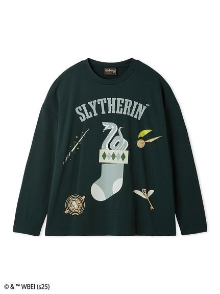 【スナイデル ホーム/SNIDEL HOME】の【メンズ】【ハリー・ポッター】ロングTシャツ インテリア・キッズ・メンズ・レディースファッション・服の通販 founy(ファニー) 　ファッション　Fashion　レディースファッション　Fashion for Women　トップス・カットソー　Cut & Sew Tops　シャツ・ブラウス・オフィスカジュアル　Elegant Blouses & Button-Ups　ロングTシャツ・Tシャツ　Longline T-Shirts & Tees　カットソー　Cut and Sewn Top　キャラクター　Character, Licensed Characters　グラフィック　Graphic, Graphic Design　スマート　Smart, Elegant　ソックス　Socks, Hosiery　なめらか　Smooth, Silky Texture　人気　Popular, Best Seller　プリント　Print, Printed Pattern　メンズ　Men's, Menswear　モチーフ　Motif, Design Theme　ロング　Long, Long-Length　冬　Winter / This Winter　クリスマス X'mas　Christmas / X'mas　ホリデーシーズン　Holiday Season　GRN[024]|ID: prp329100004830978 ipo3291000000035170045