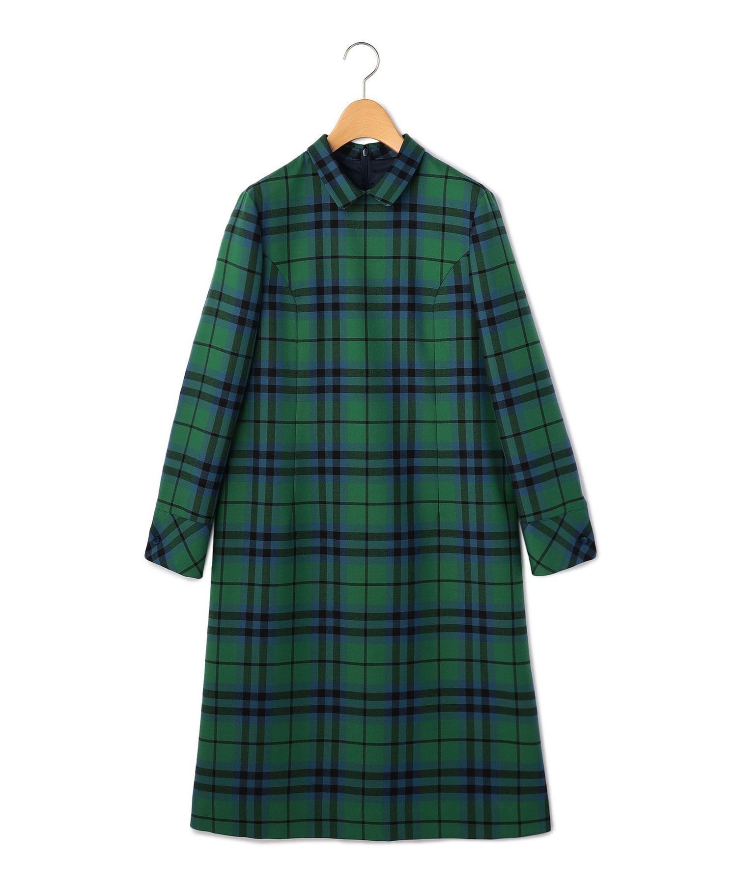 【キース/KEITH】の【Lサイズ】クランキースチェックワンピース インテリア・キッズ・メンズ・レディースファッション・服の通販 founy(ファニー) ファッション Fashion レディースファッション Fashion for Women ワンピース Dresses おすすめ Recommended / Our Picks チェック Check, Plaid, Tartan バランス Balance, Style Balance ロング Long, Long-Length A/W・秋冬 Autumn/Winter ライトグリーン|ID: prp329100004830979 ipo3291000000035170079