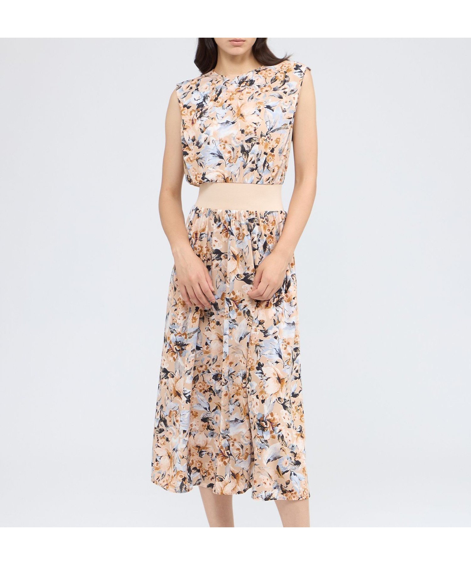 【エポカ/EPOCA】のフィオーレジャージー ノースリーブドレス 人気、トレンドファッション・服の通販 founy(ファニー) 　ファッション　Fashion　レディースファッション　Fashion for Women　トップス・カットソー　Cut & Sew Tops　キャミソール&ノースリーブ　Camisoles & Sleeveless Tops　ワンピース　Dresses　フォーマル・パーティードレス・結婚式用ドレス　Elegant & Casual Dresses　おすすめ　Recommended / Our Picks　サマー　Summer, Summer Style　ドレス　Dress, One-Piece　ドレープ　Drape, Draping Fabric　ノースリーブ　Sleeveless, No-Sleeve　モチーフ　Motif, Design Theme　ローズ　Rose, Rose Motif　エレガント 上品　Elegant　夏　Summer　春　Spring　無地　Plain, Solid Color　 other-1|ID: prp329100004830983 ipo3291000000035170138