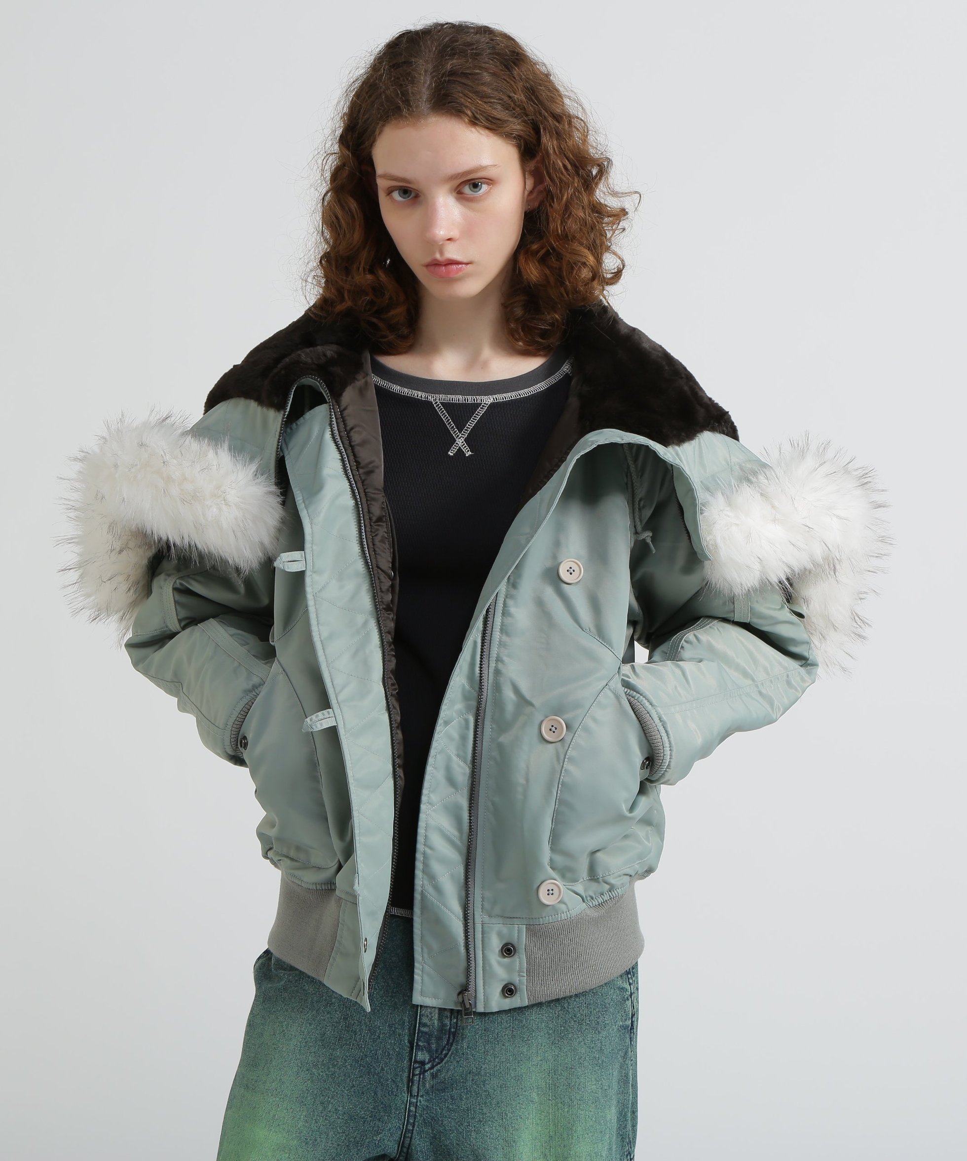 【アヴィレックス/AVIREX】の《直営店限定》TAPE GATHER N-2B インテリア・キッズ・メンズ・レディースファッション・服の通販 founy(ファニー) 　ファッション　Fashion　レディースファッション　Fashion for Women　ジップ　Zip, Zipper　ミリタリー　Military, Army Style　人気　Popular, Best Seller　定番　Standard, Basic Item　グリーン|ID: prp329100004830987 ipo3291000000035170255