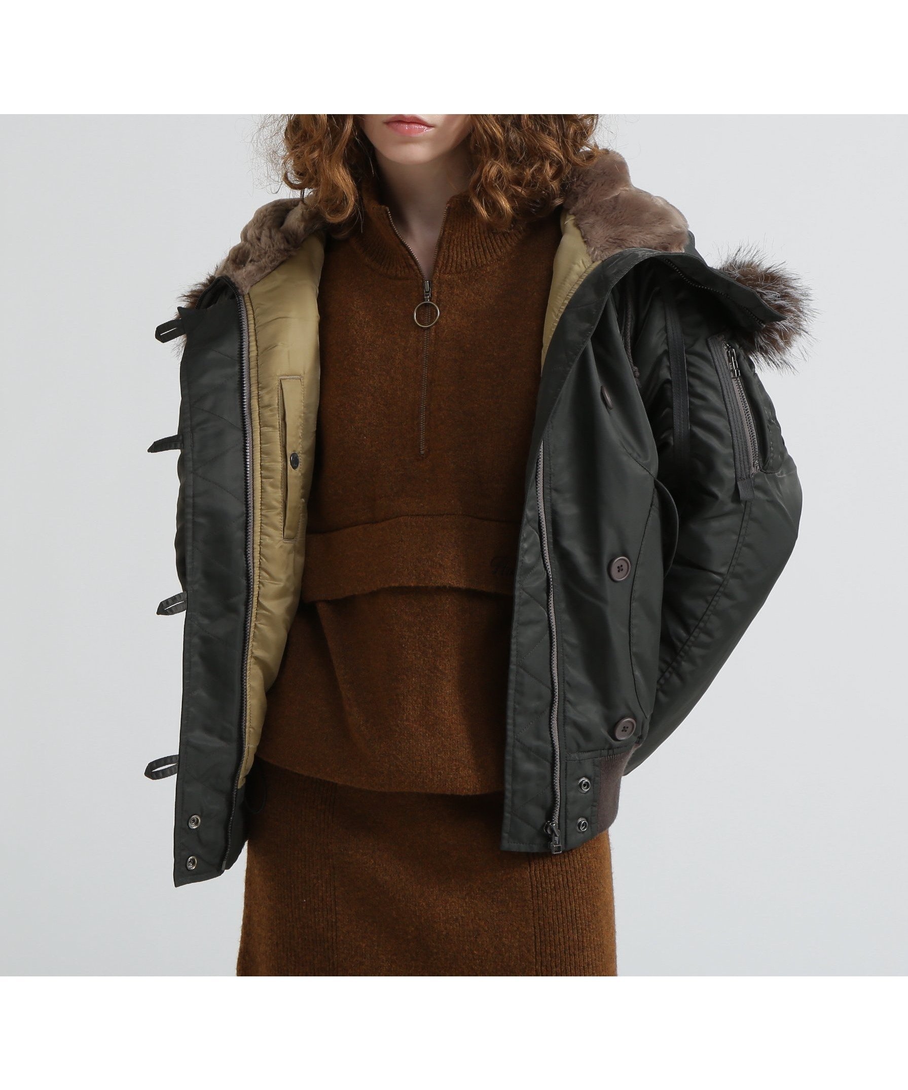 【アヴィレックス/AVIREX】の《直営店限定》TAPE GATHER N-2B インテリア・キッズ・メンズ・レディースファッション・服の通販 founy(ファニー) 　ファッション　Fashion　レディースファッション　Fashion for Women　ジップ　Zip, Zipper　ミリタリー　Military, Army Style　人気　Popular, Best Seller　定番　Standard, Basic Item　チャコール|ID: prp329100004830987 ipo3291000000035170257