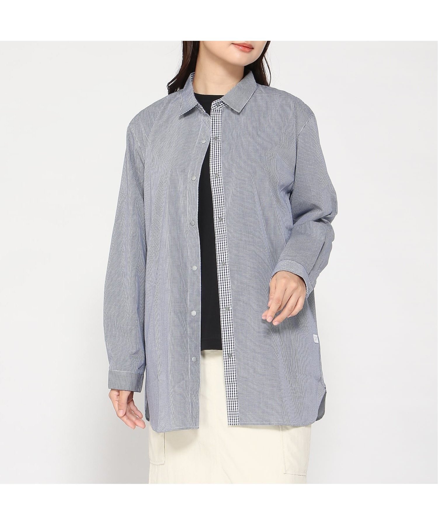 【クロコダイル/CROCODILE】のギンガムチェック柄 シャツ チュニック インテリア・キッズ・メンズ・レディースファッション・服の通販 founy(ファニー) 　ファッション　Fashion　レディースファッション　Fashion for Women　トップス・カットソー　Cut & Sew Tops　シャツ・ブラウス・オフィスカジュアル　Elegant Blouses & Button-Ups　ギンガム　Gingham, Gingham Fabric　タンク　Tank Top, Sleeveless Top　チェック　Check, Plaid, Tartan　チュニック　Tunic, Long Top　ネイビー|ID: prp329100004830988 ipo3291000000035170331